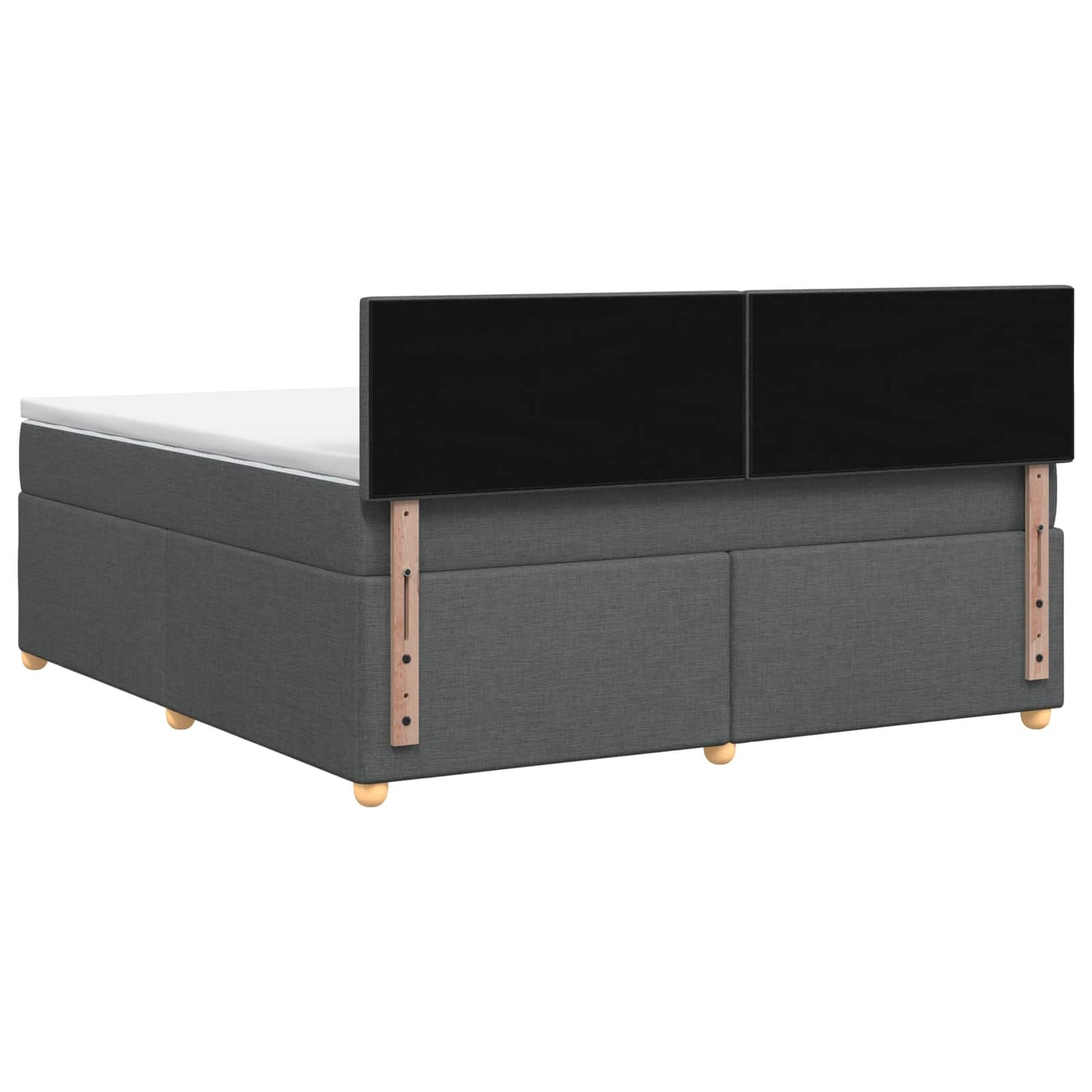 Boxspring ágy matraccal Sötétszürke 160 x 200 cm Szövet