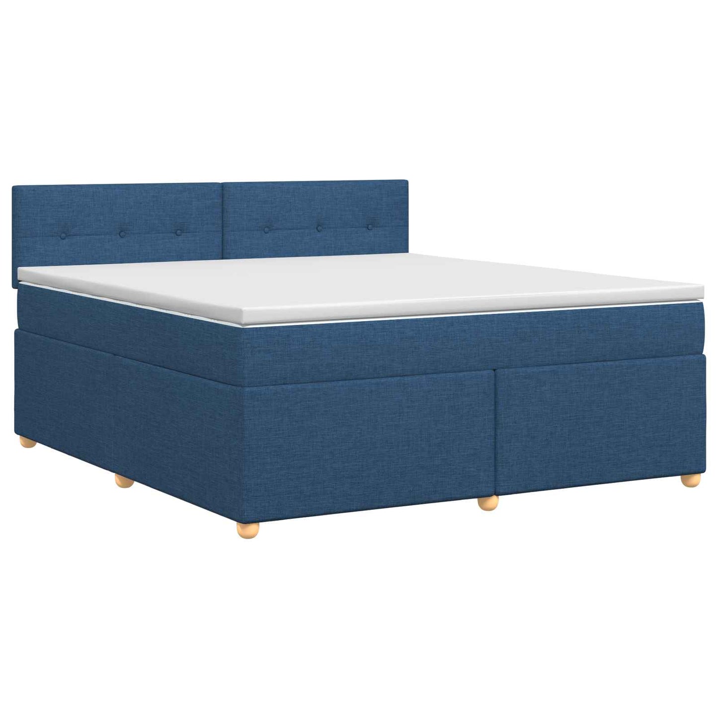 Boxspring ágy matraccal fejtámlával Kék 180 x 200 cm Szövet