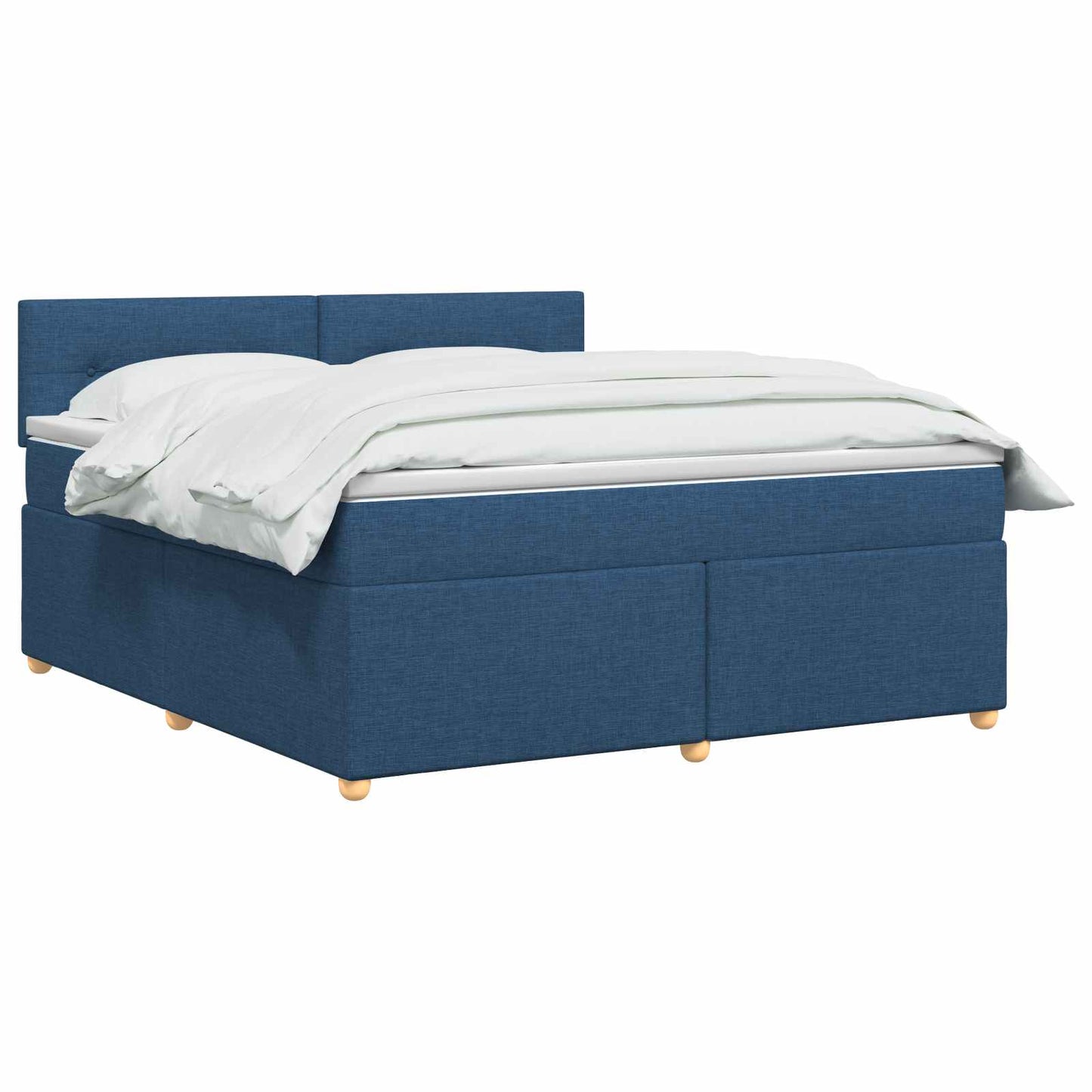 Boxspring ágy matraccal fejtámlával Kék 180 x 200 cm Szövet