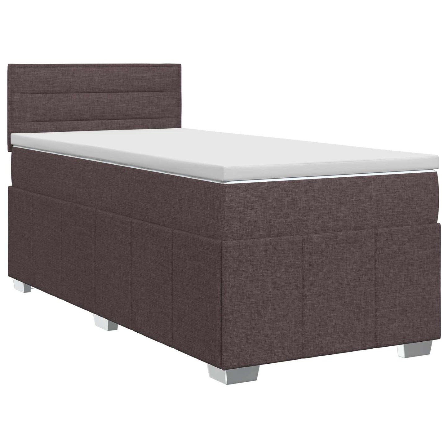 Boxspring ágy matraccal Sötét Barna 90 x 200 cm Szövet