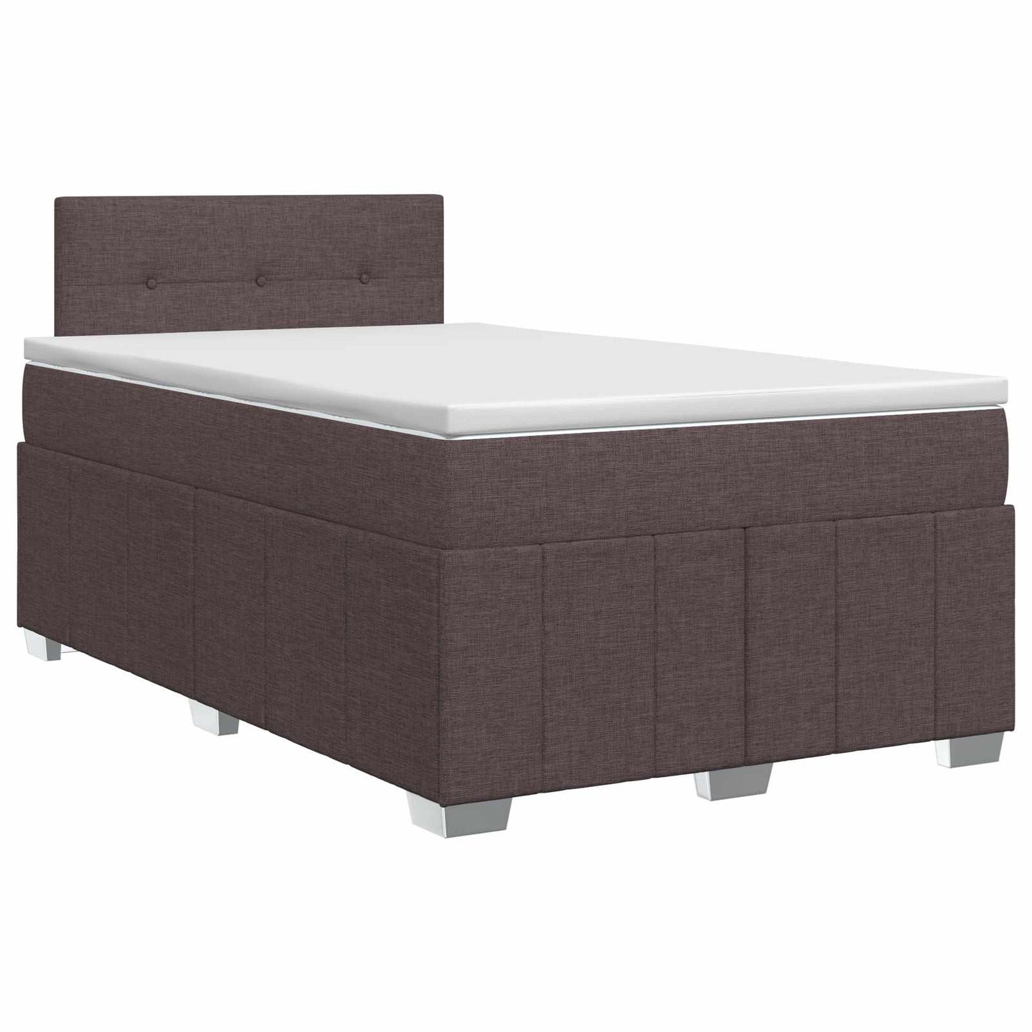 Boxspring ágy matraccal Sötét Barna 120 x 200 cm Szövet