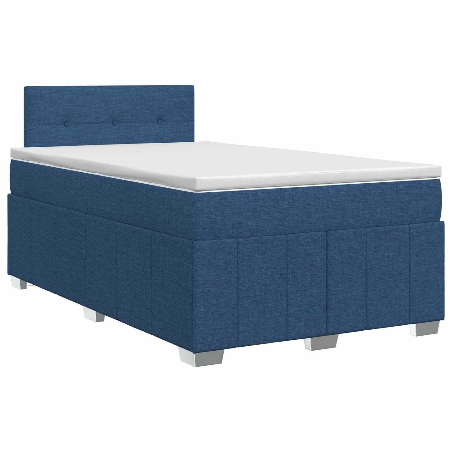 Boxspring ágy matraccal fejtámlával Kék 120 x 200 cm Szövet