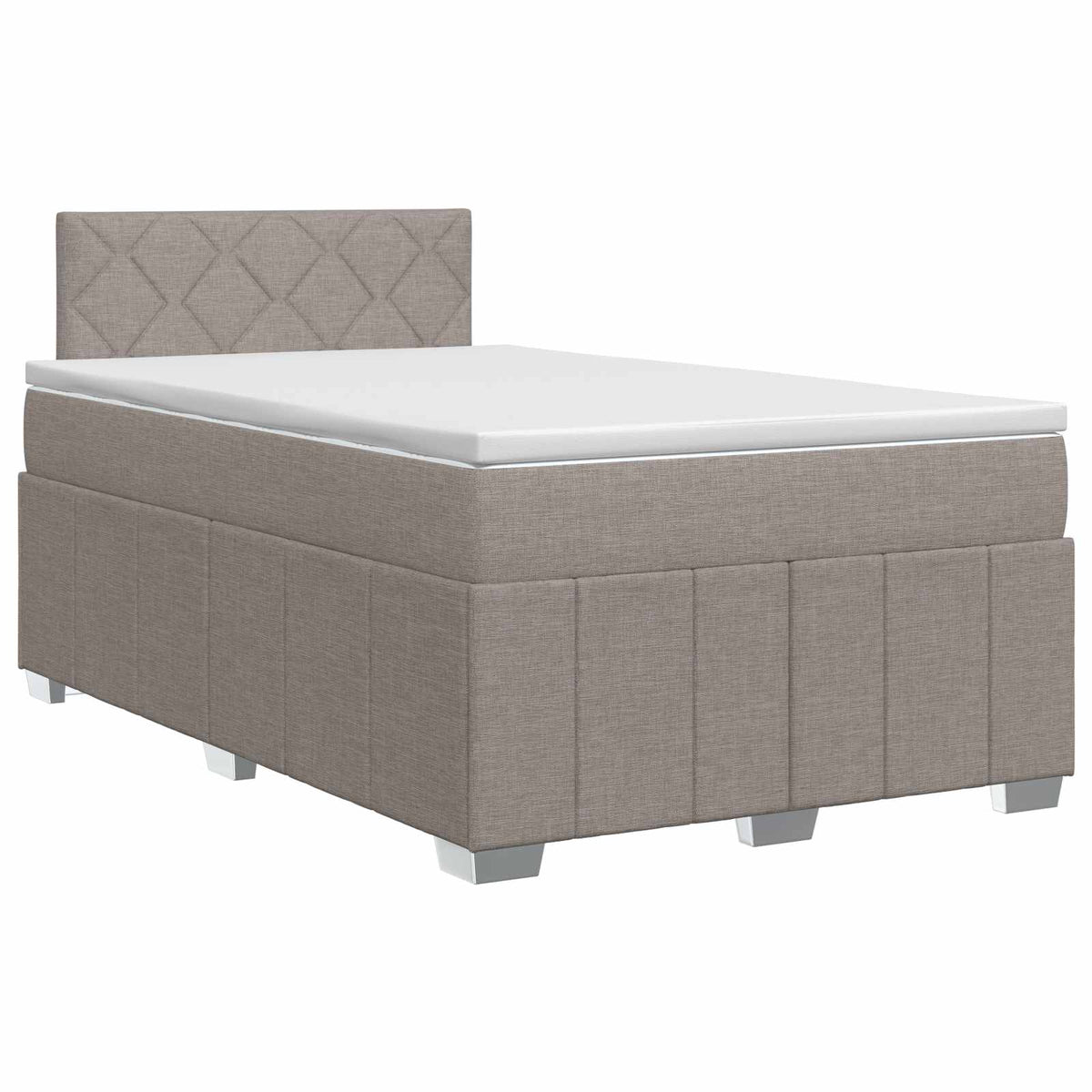 Boxspring ágy matraccal Tópszínű 120 x 200 cm Szövet