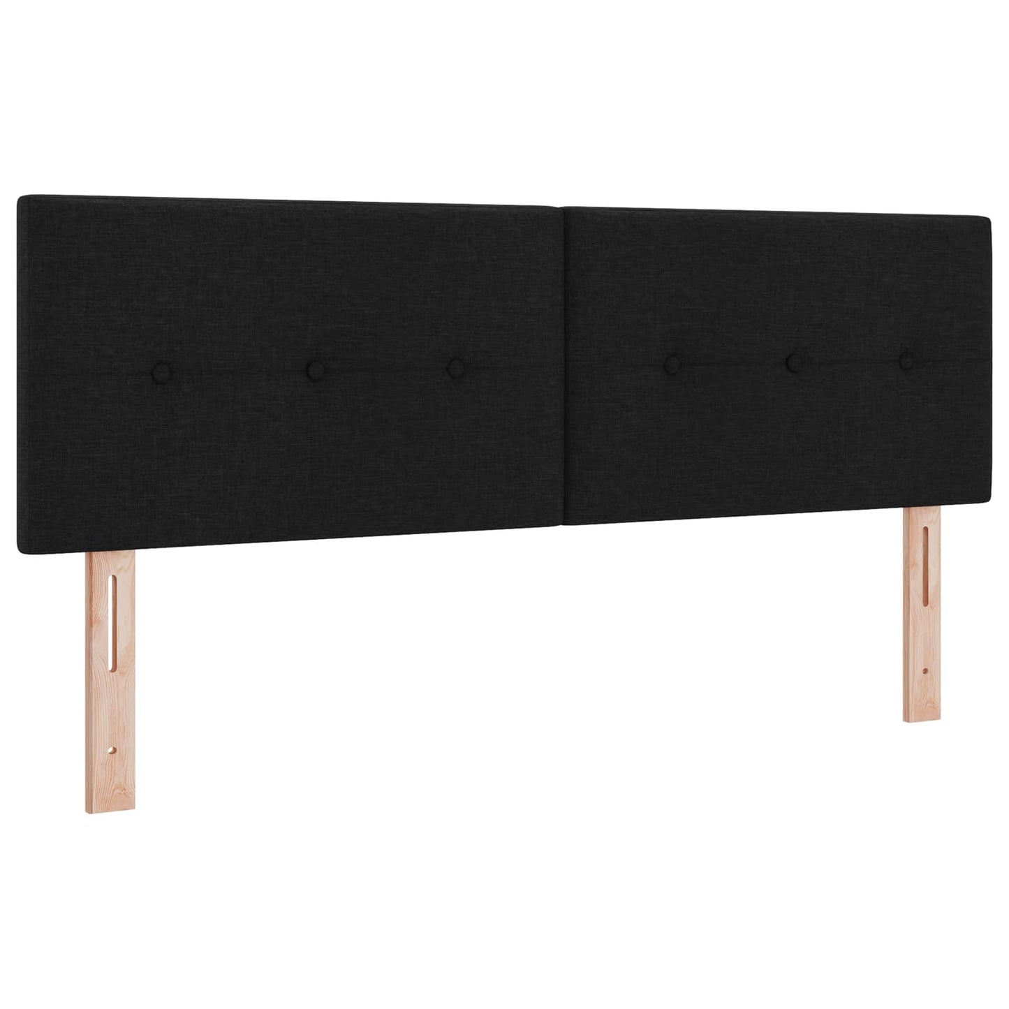 Boxspring ágy matraccal fejtámlával Fekete 140 x 200 cm Szövet