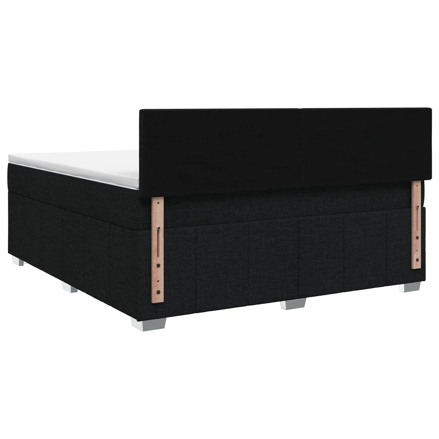 Boxspring ágy matraccal fejtámlával Fekete 140 x 200 cm Szövet