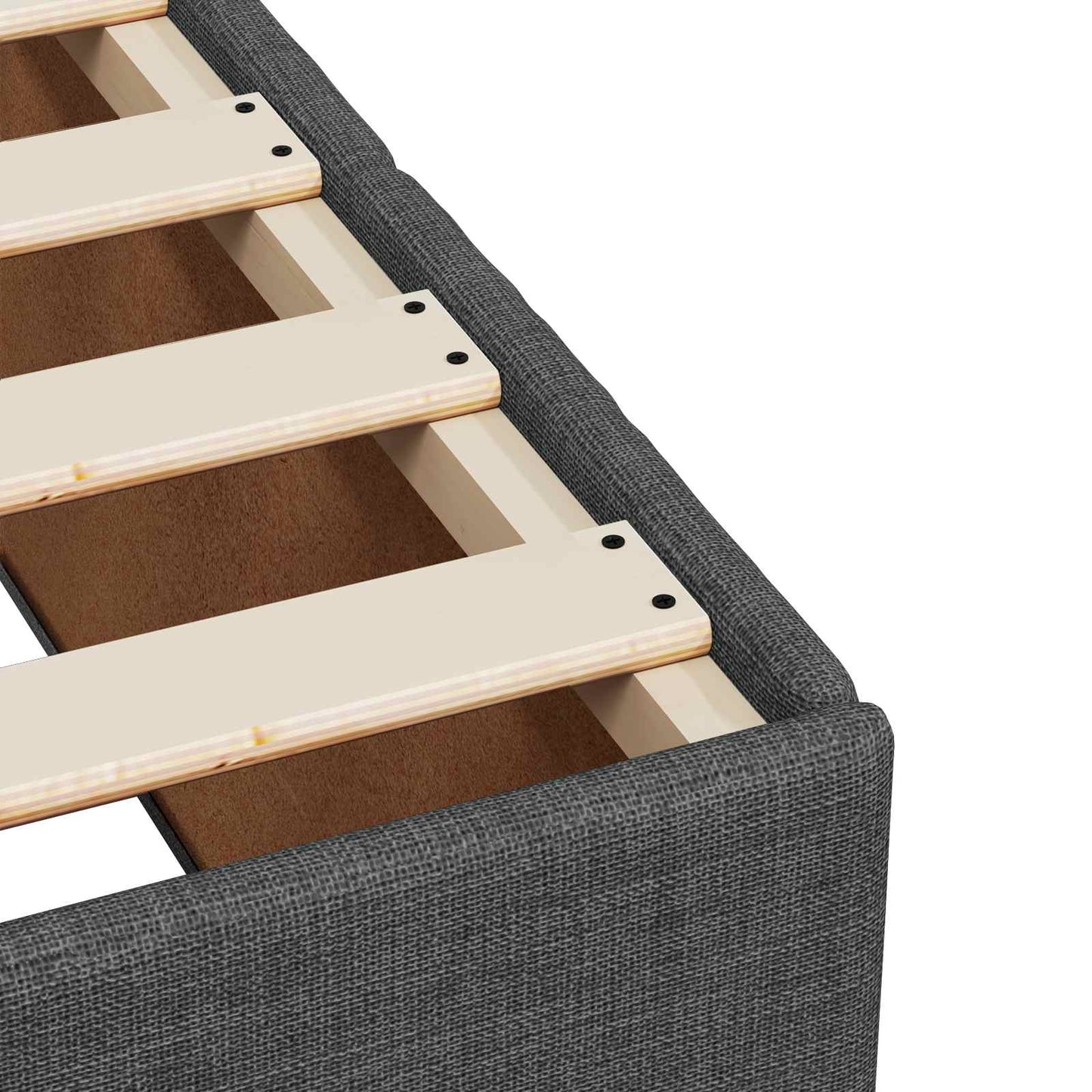 Boxspring ágy matraccal Sötétszürke 160 x 200 cm Szövet