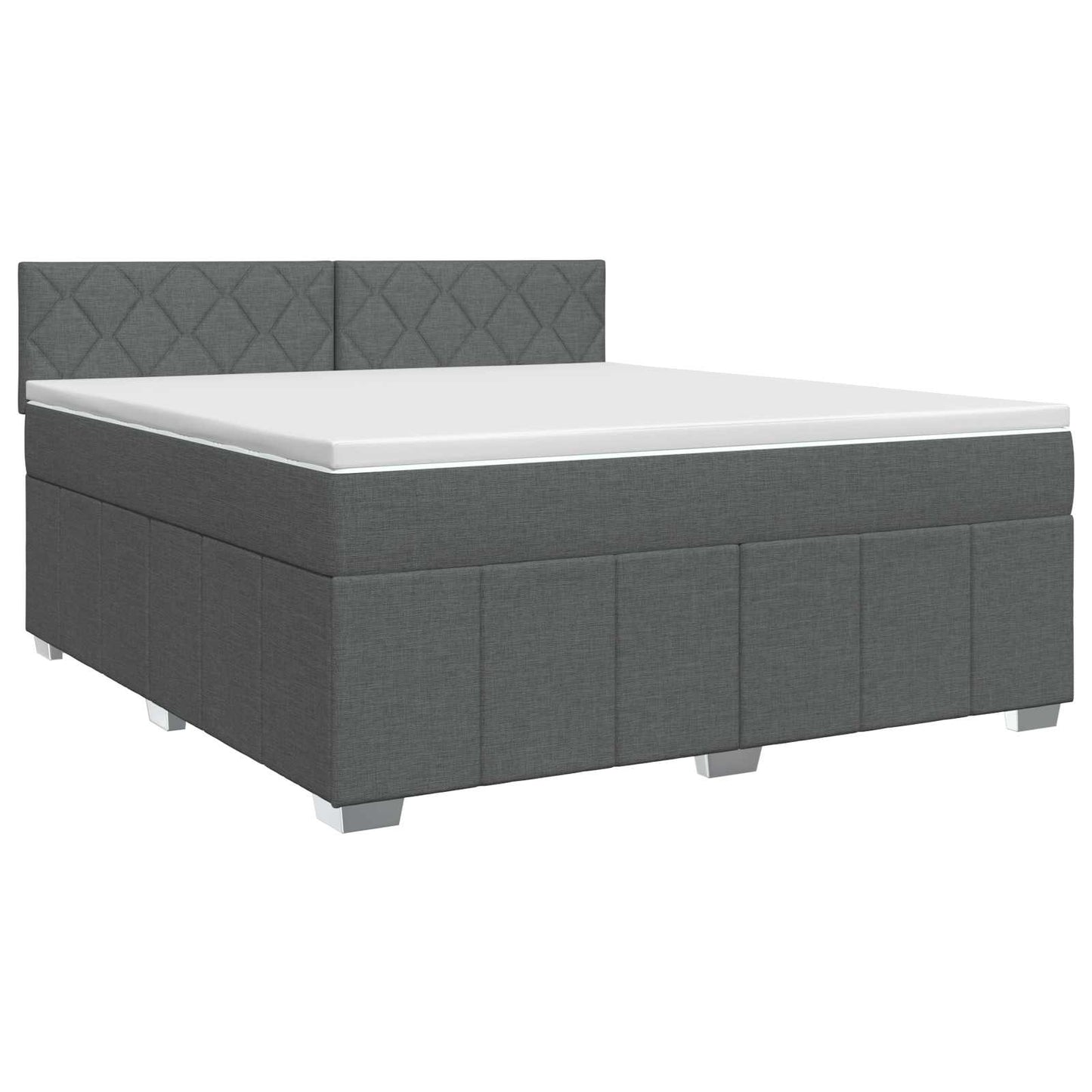 Boxspring ágy matraccal Sötétszürke 160 x 200 cm Szövet