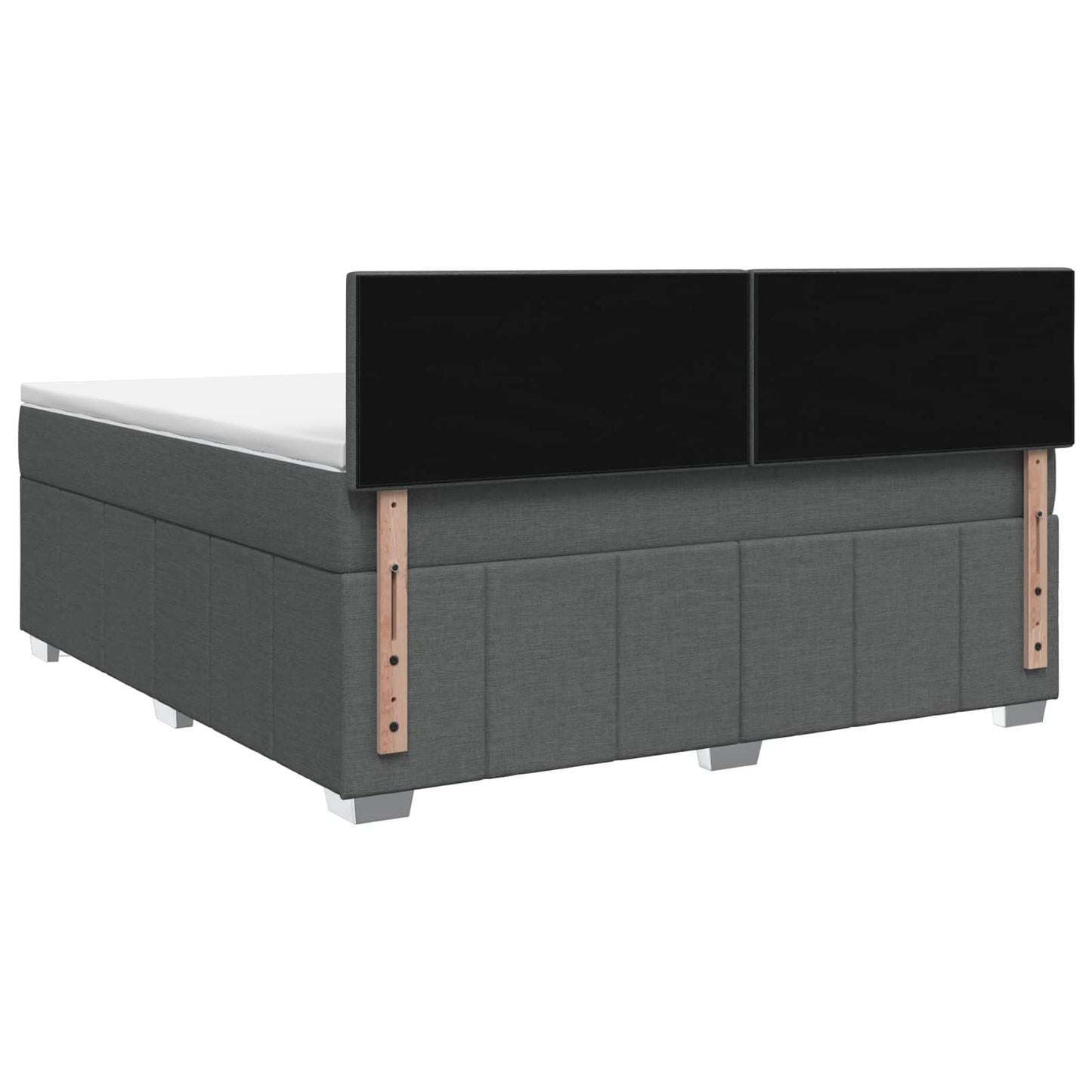 Boxspring ágy matraccal Sötétszürke 160 x 200 cm Szövet