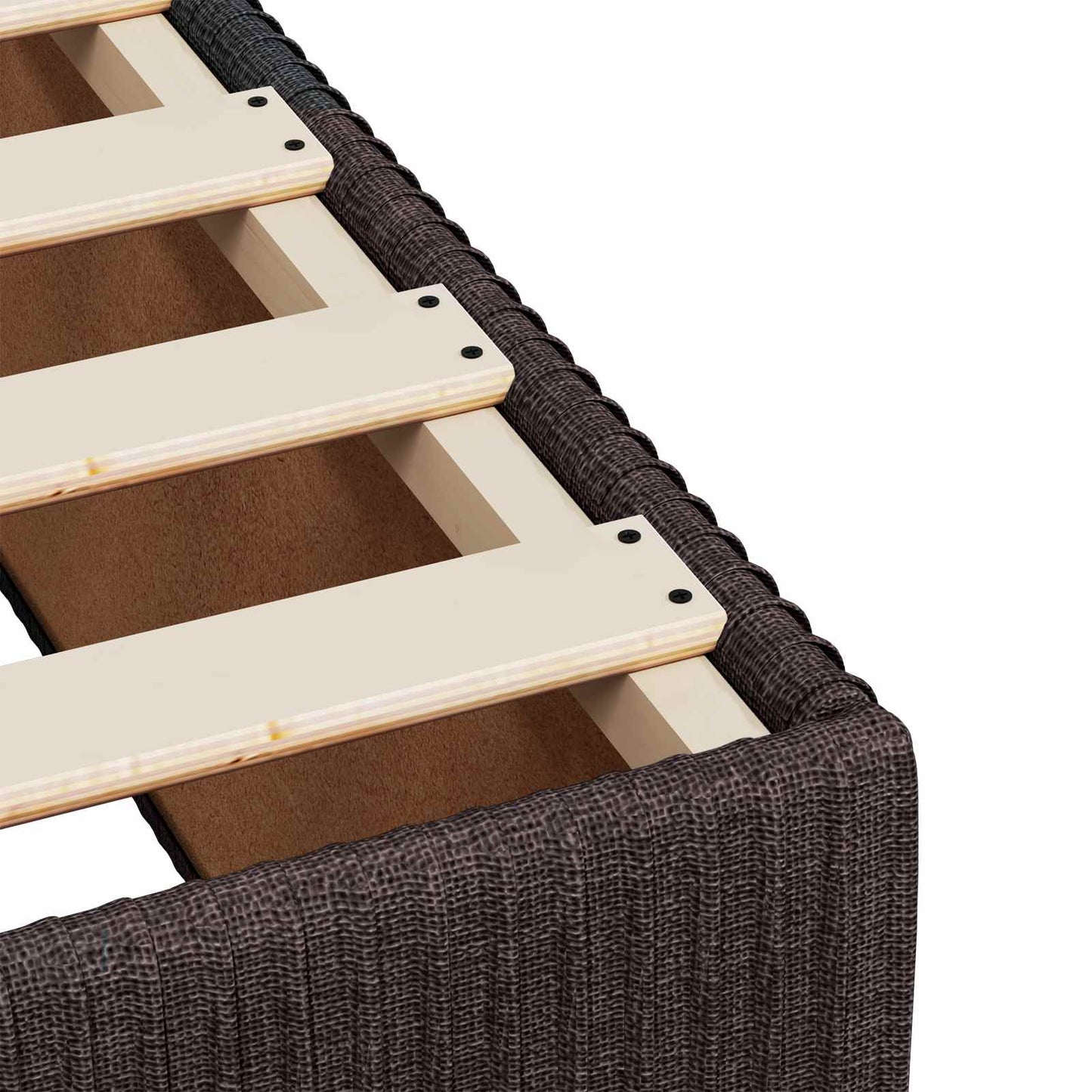 Boxspring ágy matraccal Sötét Barna 120 x 200 cm Szövet