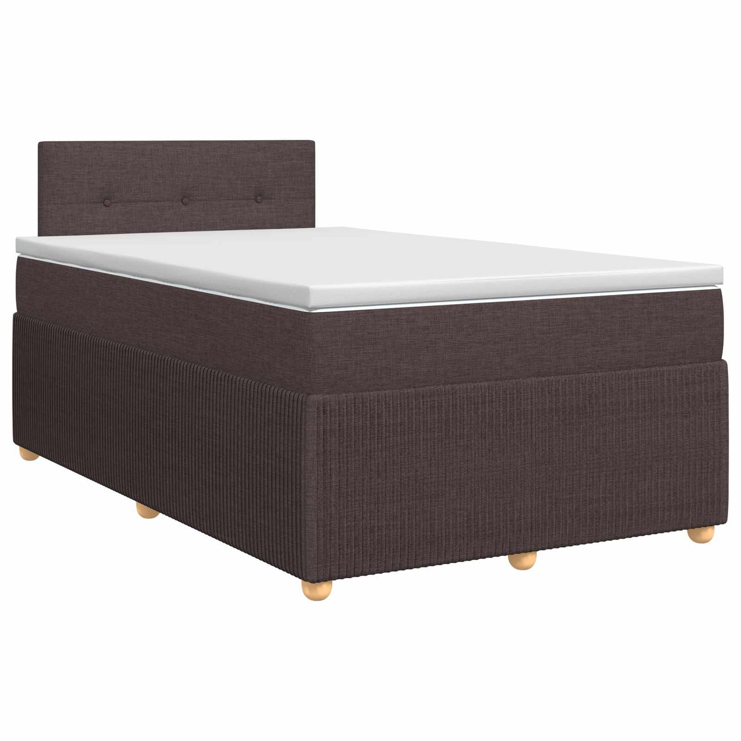 Boxspring ágy matraccal Sötét Barna 120 x 200 cm Szövet