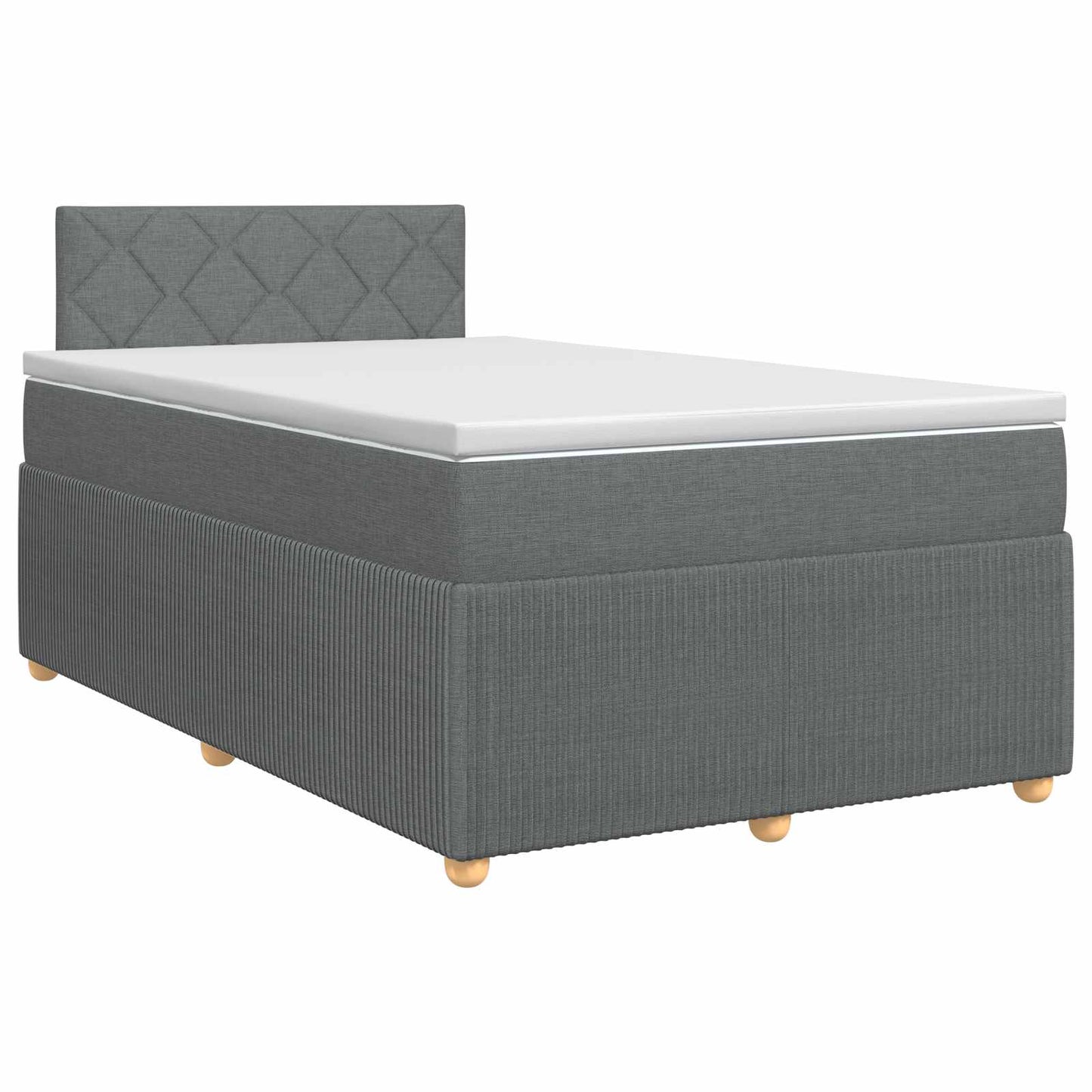 Boxspring ágy matraccal Sötétszürke 120 x 200 cm Szövet