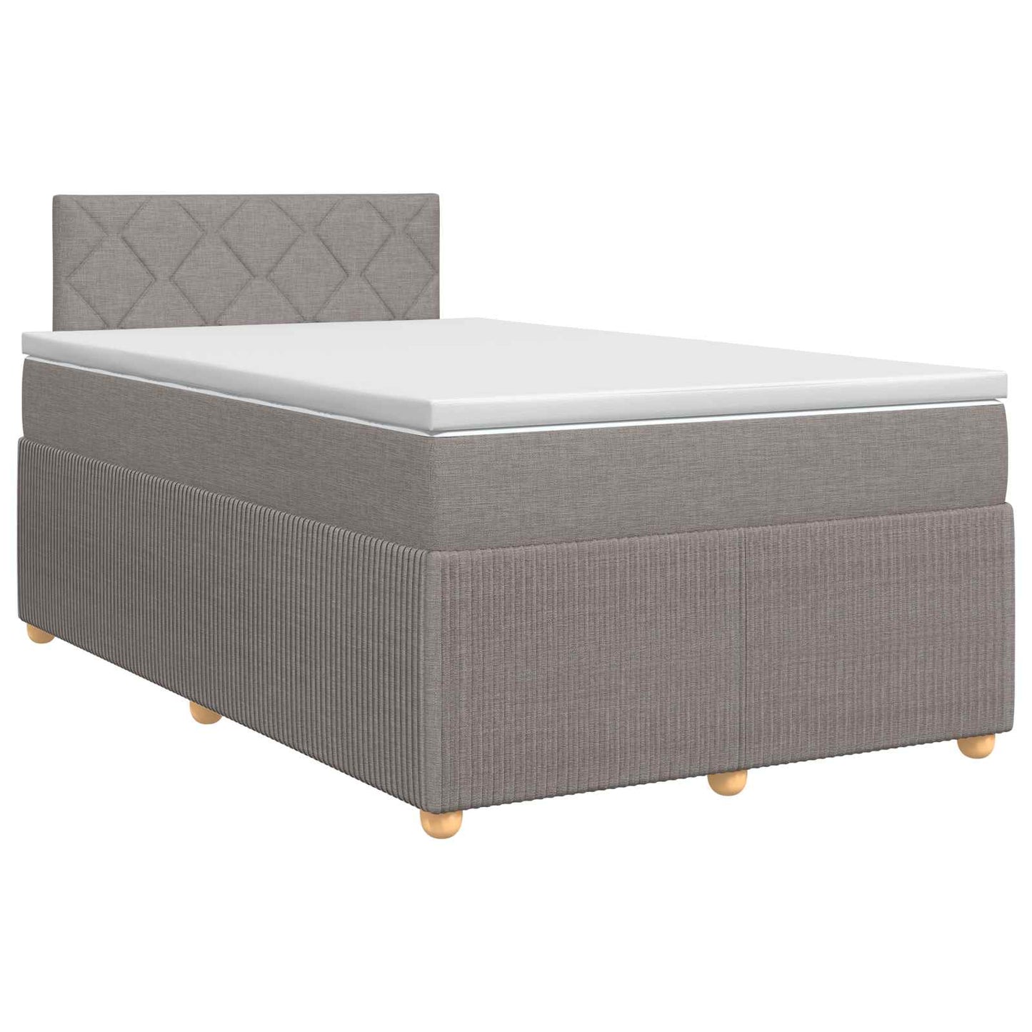 Boxspring ágy matraccal Tópszínű 120 x 200 cm Szövet