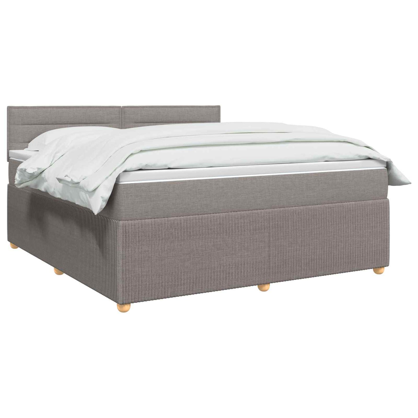 Boxspring ágy matraccal Tópszínű 140 x 190 cm Szövet