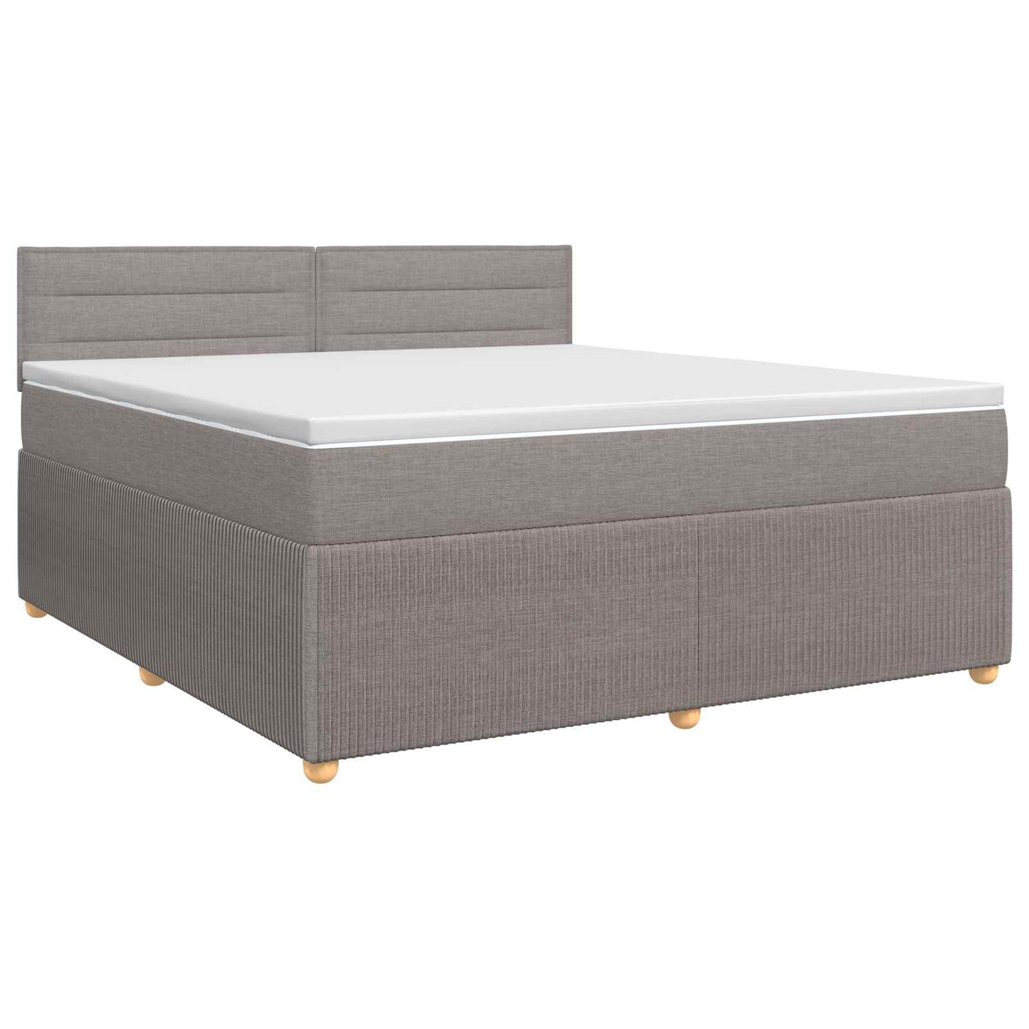 Boxspring ágy matraccal Tópszínű 140 x 200 cm Szövet