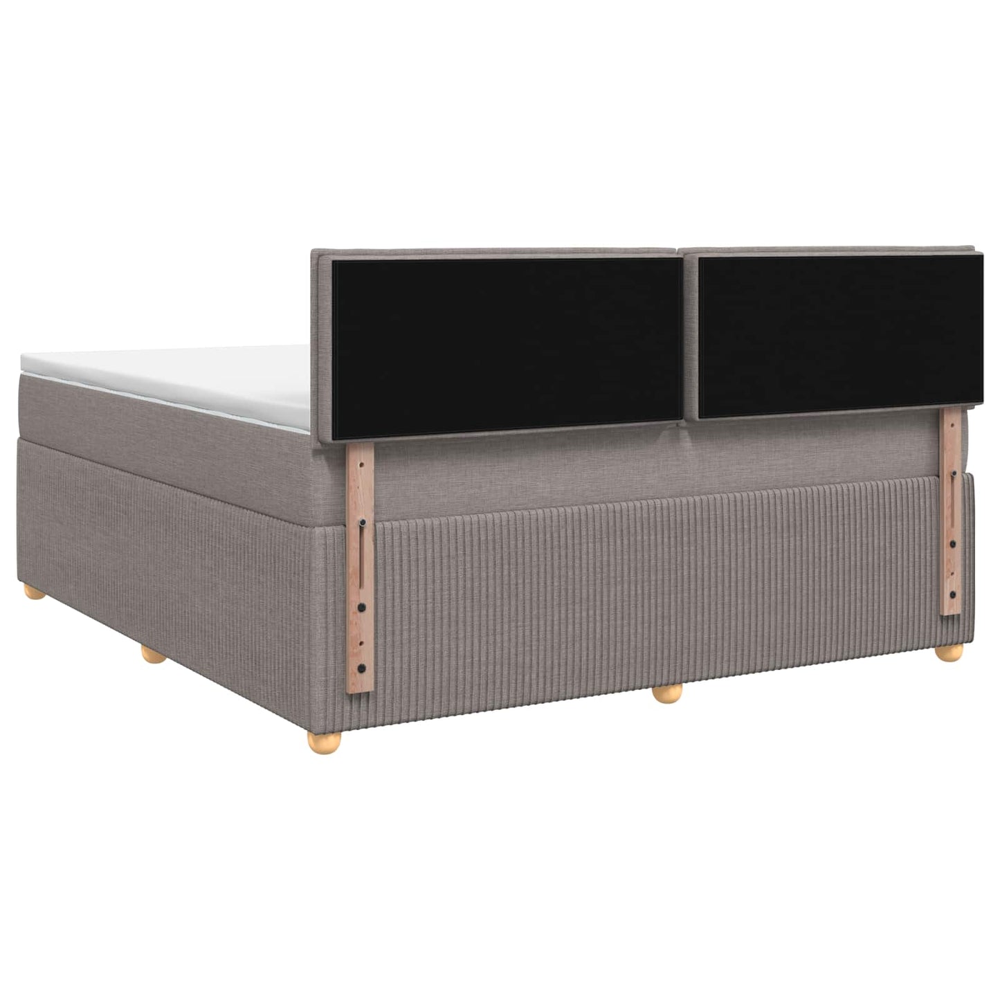 Boxspring ágy matraccal Tópszínű 140 x 200 cm Szövet