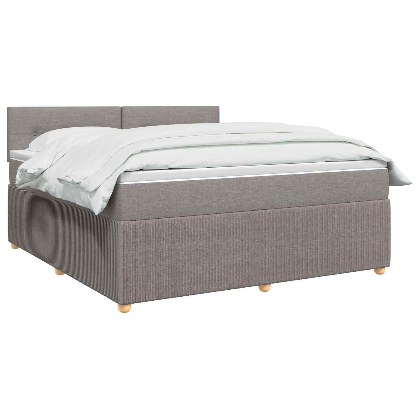 Boxspring ágy matraccal Tópszínű 140 x 200 cm Szövet