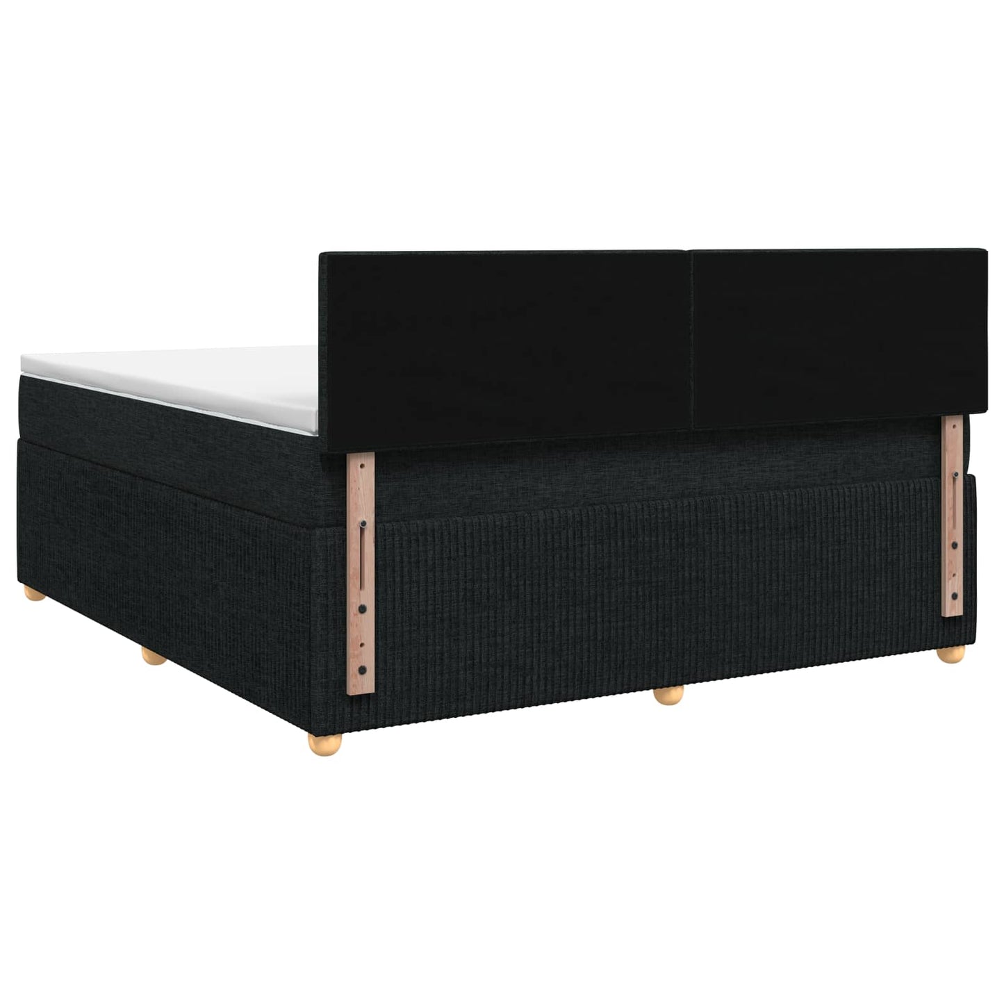 Boxspring ágy matraccal fejtámlával Fekete 180 x 200 cm Szövet