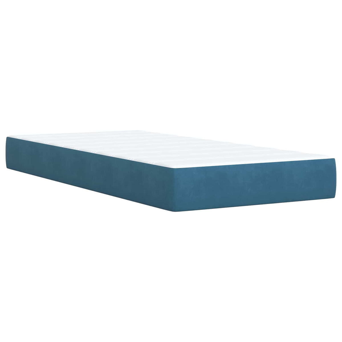 Boxspring ágy matraccal Sötét kék 90 x 200 cm Bársony