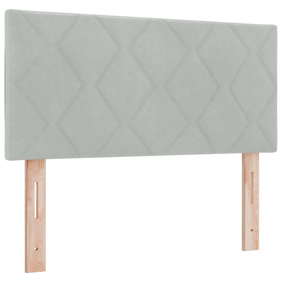 Boxspring ágy matraccal Világosszürke 100 x 200 cm Bársony