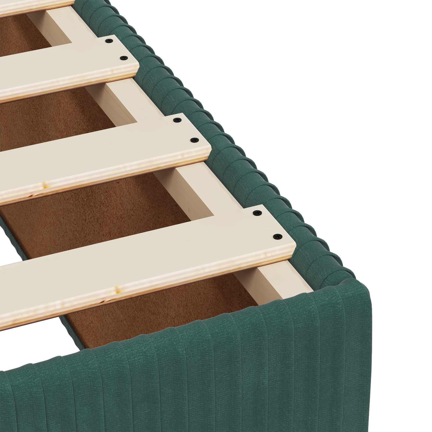 Boxspring ágy matraccal Sötétzöld 160 x 200 cm Bársony