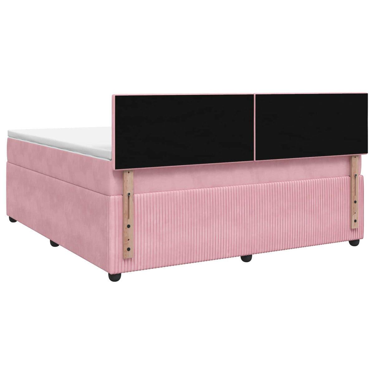 Boxspring ágy matraccal Rózsaszín 180 x 200 cm Bársony