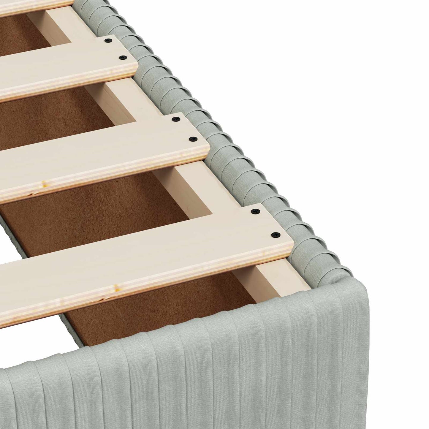 Boxspring ágy matraccal Világosszürke 180 x 200 cm Bársony