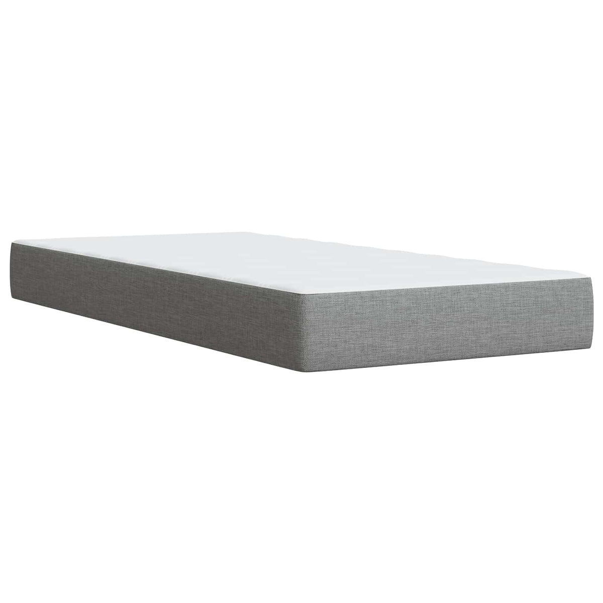 Boxspring ágy matraccal Világosszürke 90 x 190 cm Szövet