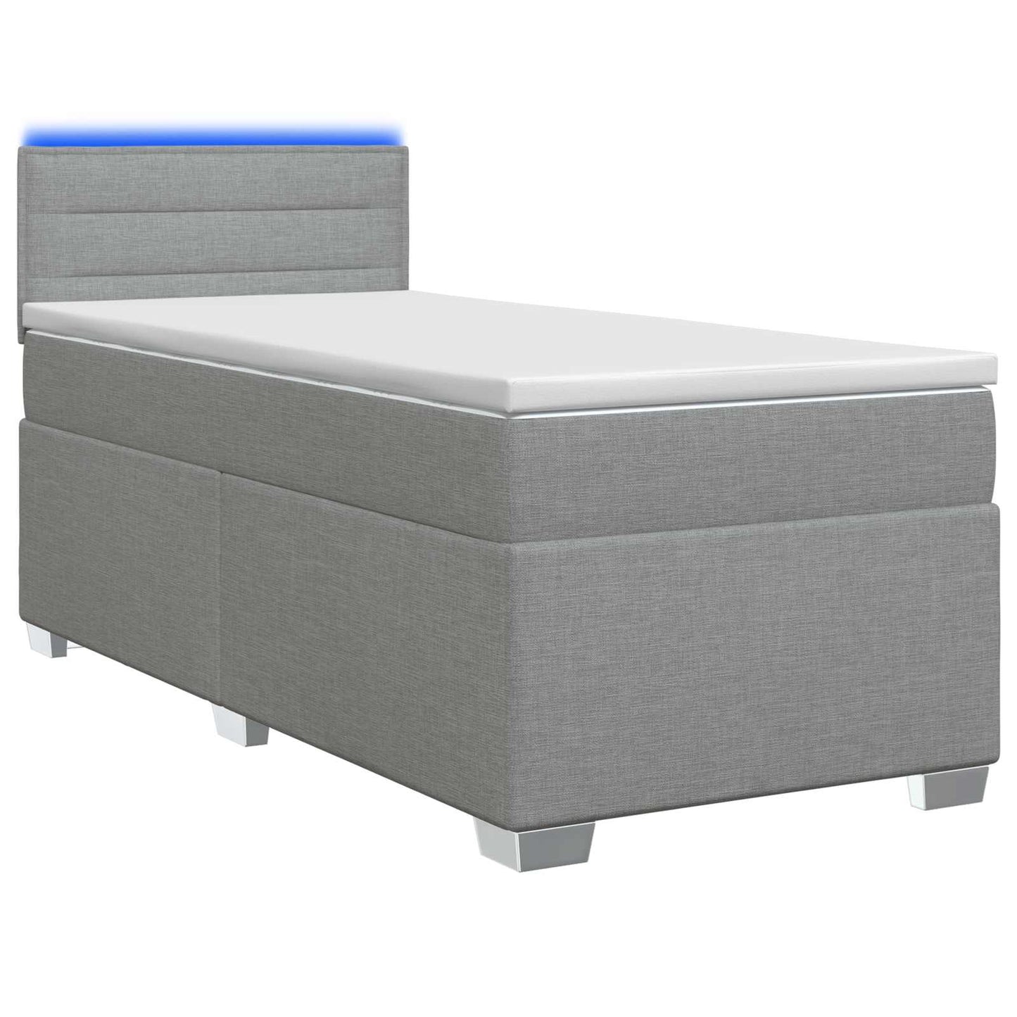 Boxspring ágy matraccal és LED-del Világosszürke 80 x 200 cm