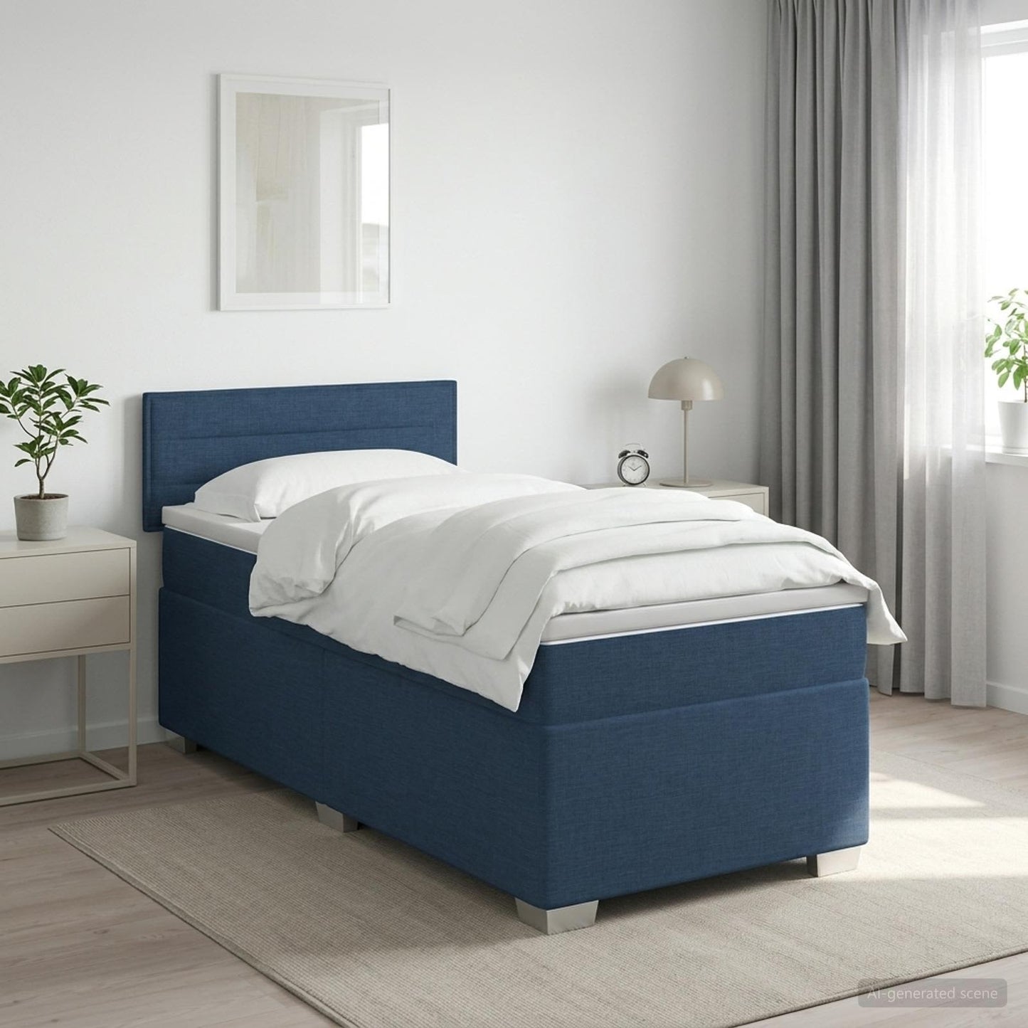 Boxspring ágy matraccal és LED-del Sötét Barna 90 x 190 cm