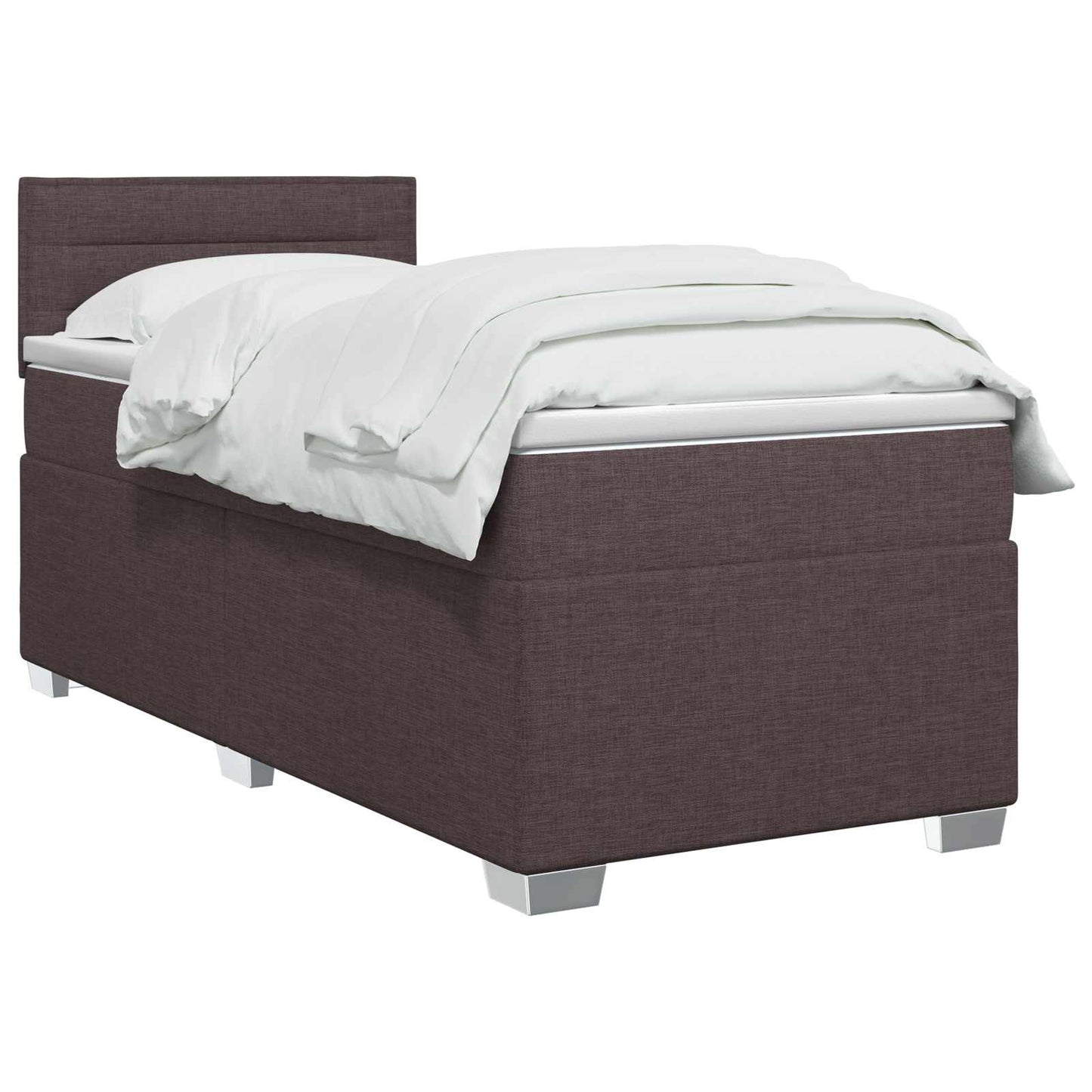 Boxspring ágy matraccal és LED-del Sötét Barna 80 x 200 cm