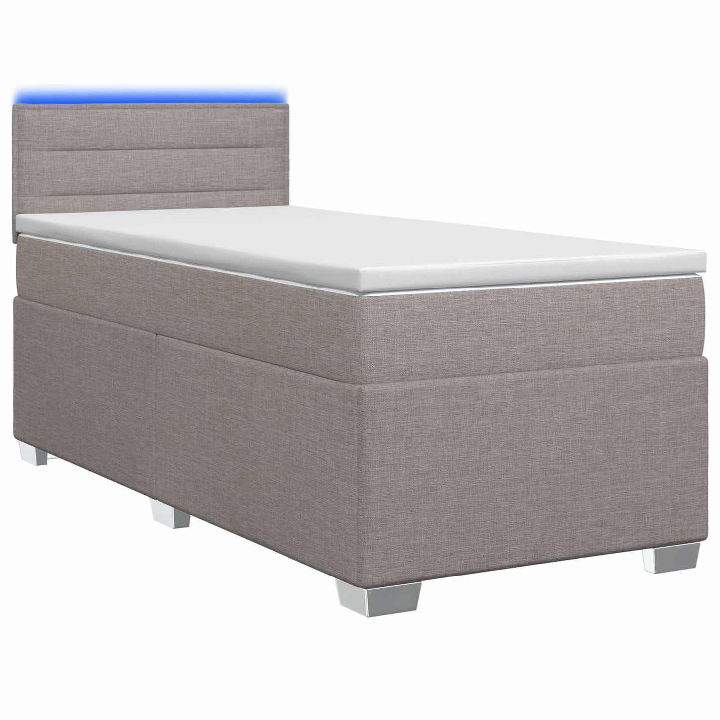 Boxspring ágy matraccal és LED-del Tópszínű 80 x 200 cm Szövet