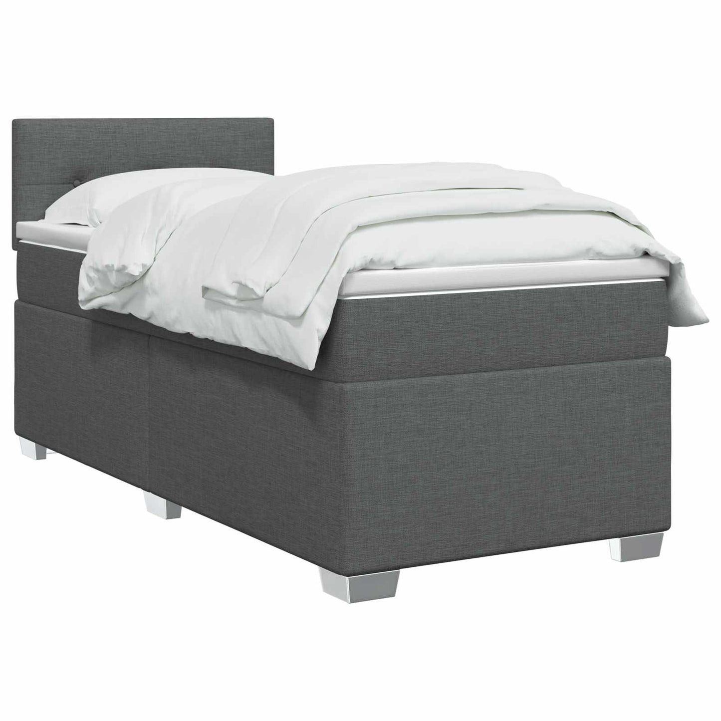 Boxspring ágy matraccal és LED-del Sötétszürke 80 x 200 cm