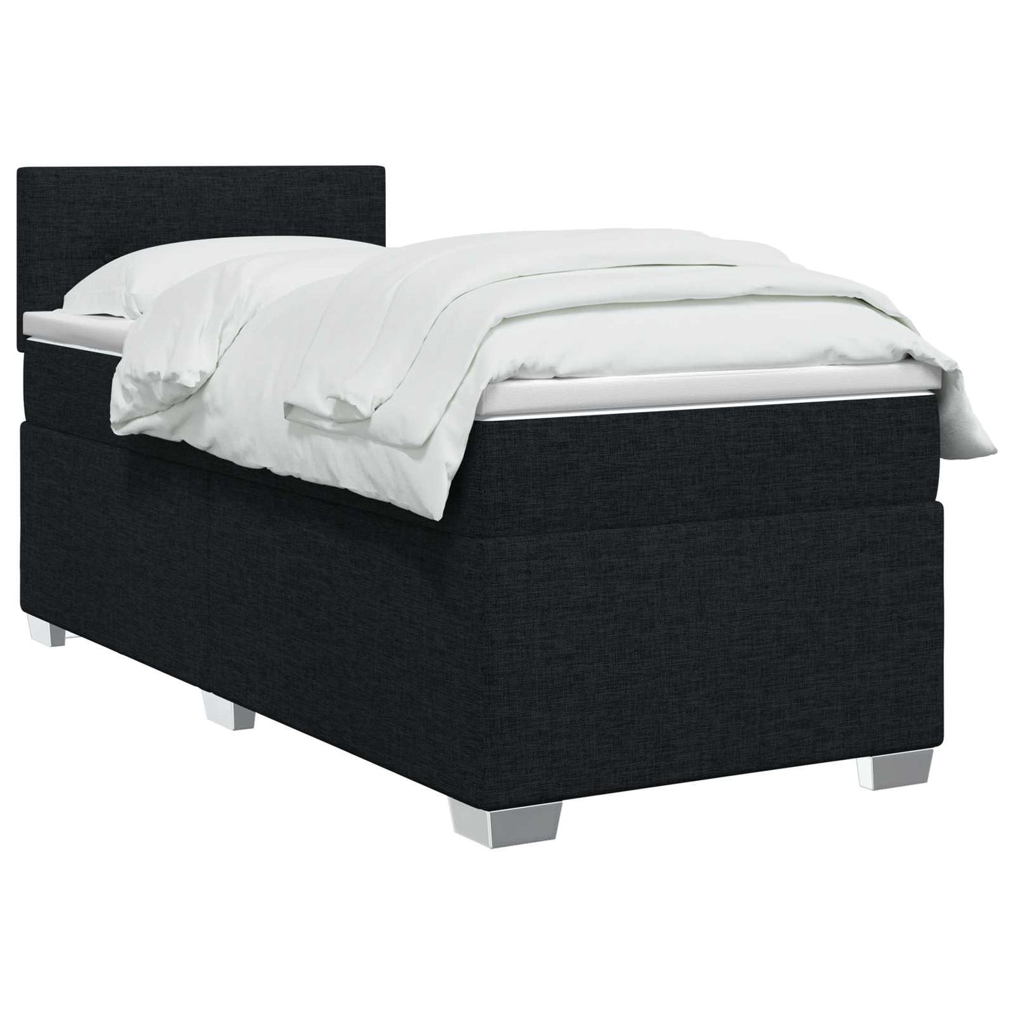 Boxspring ágy matraccal és LED-del Fekete 80 x 200 cm Szövet