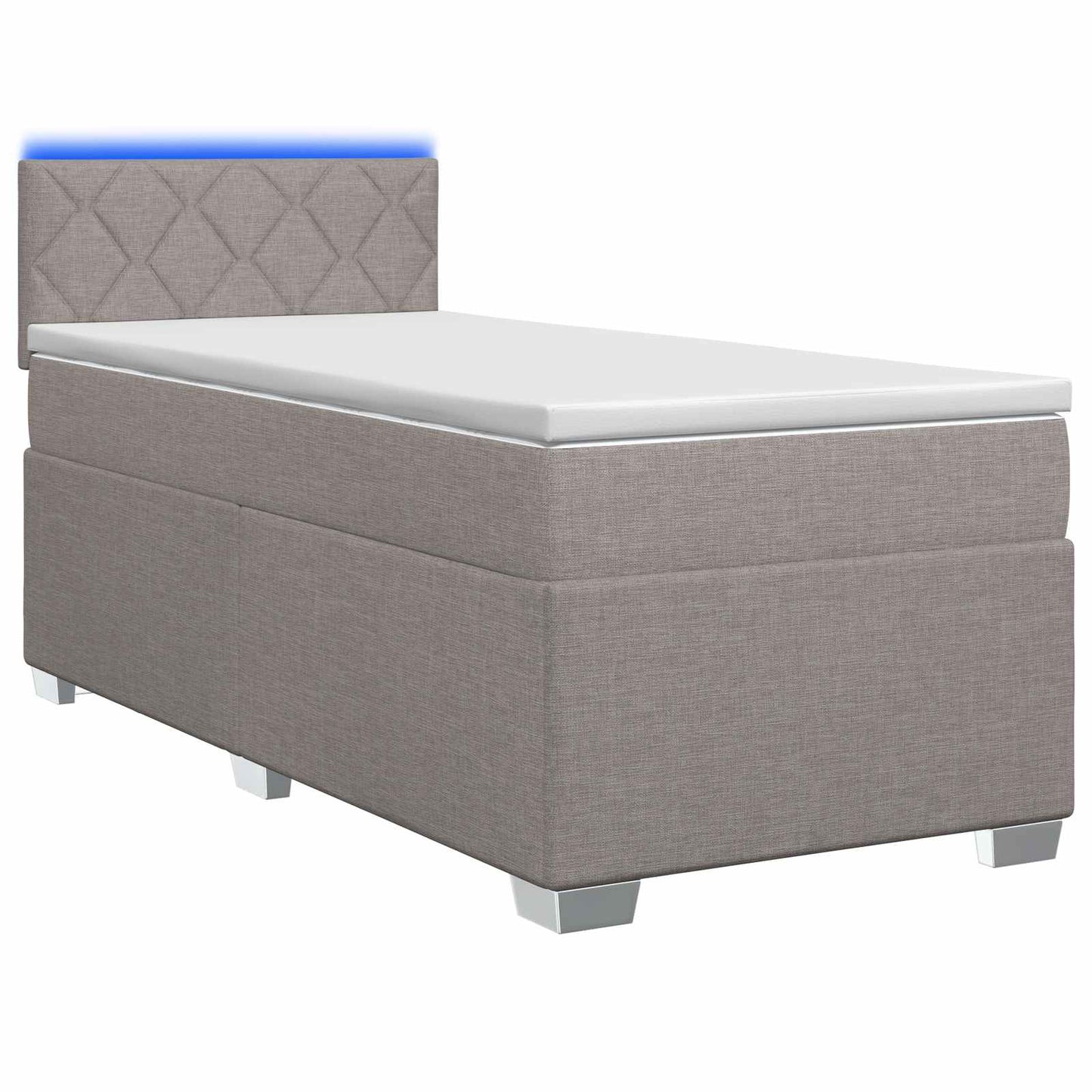 Boxspring ágy matraccal és LED-del Tópszínű 80 x 200 cm Szövet