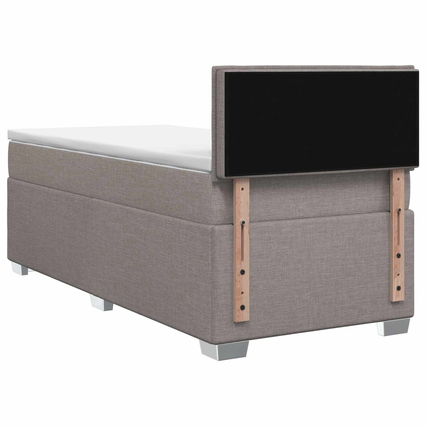Boxspring ágy matraccal és LED-del Tópszínű 90 x 190 cm Szövet