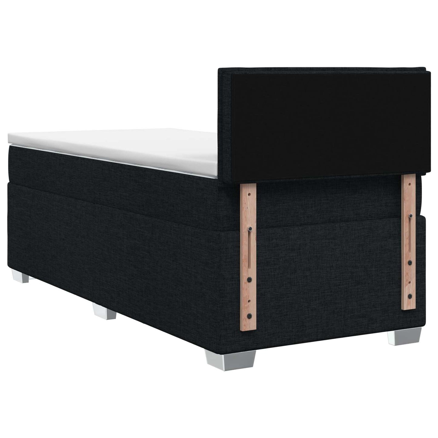 Boxspring ágy matraccal és LED-del Fekete 90 x 200 cm Szövet