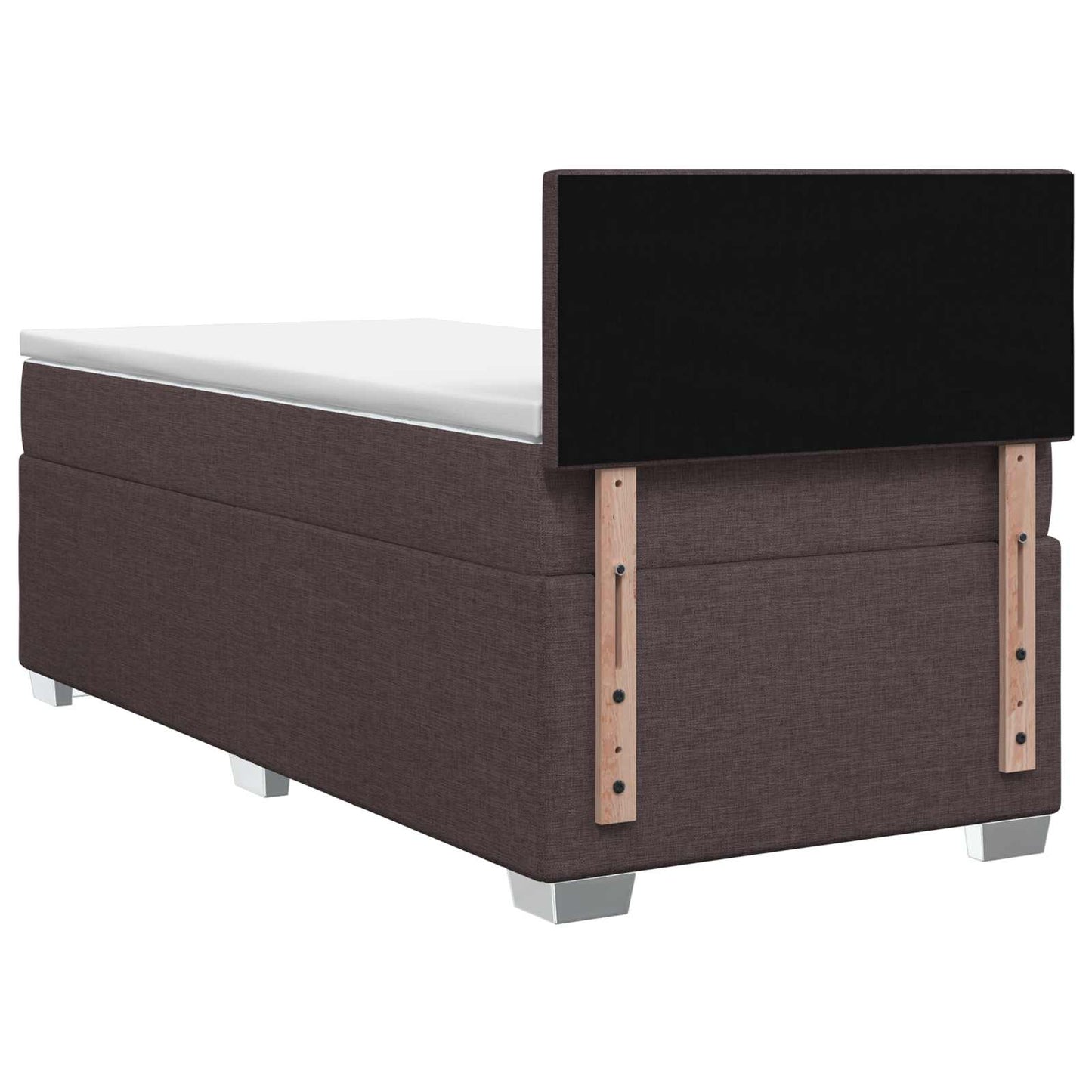 Boxspring ágy matraccal és LED-del Sötét Barna 90 x 200 cm