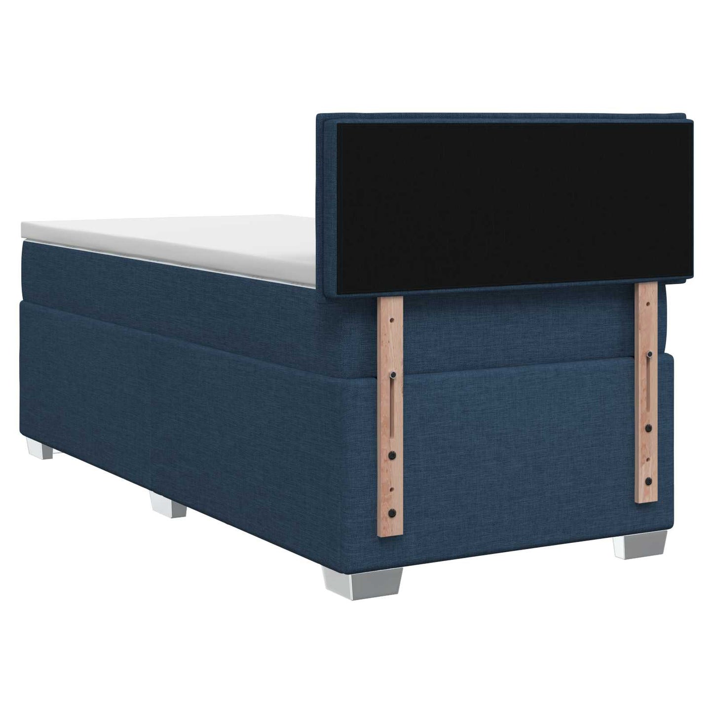 Boxspring ágy matraccal és LED-del Kék 100 x 200 cm Szövet