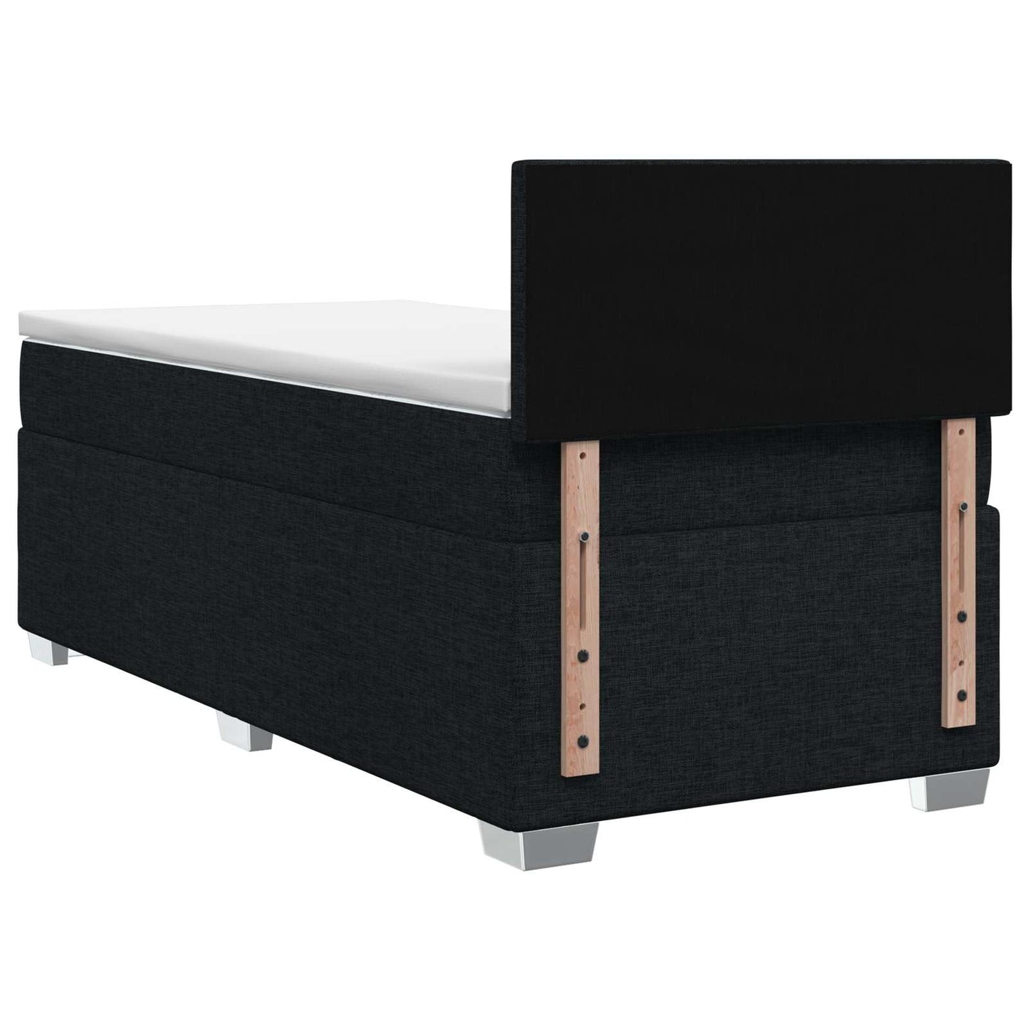Boxspring ágy matraccal és LED-del Fekete 100 x 200 cm Szövet