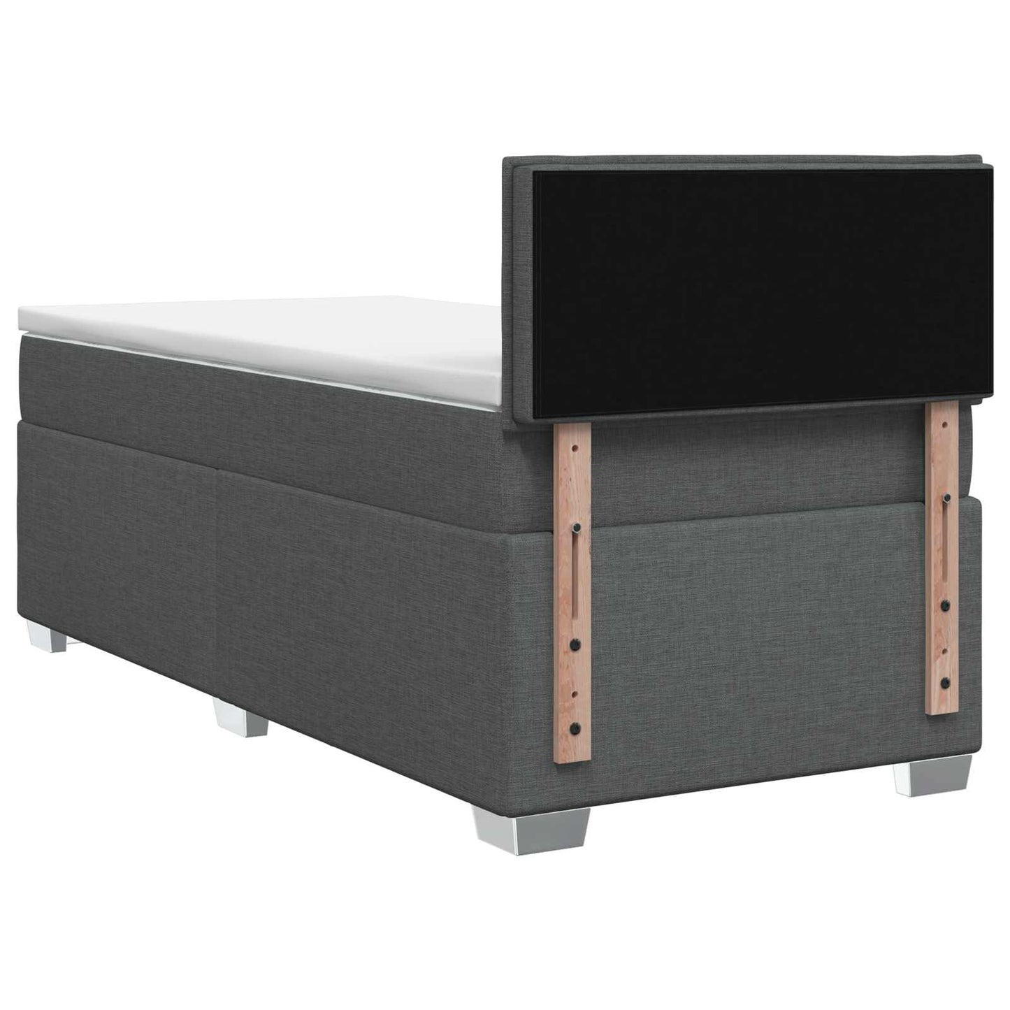 Boxspring ágy matraccal és LED-del Sötétszürke 100 x 200 cm
