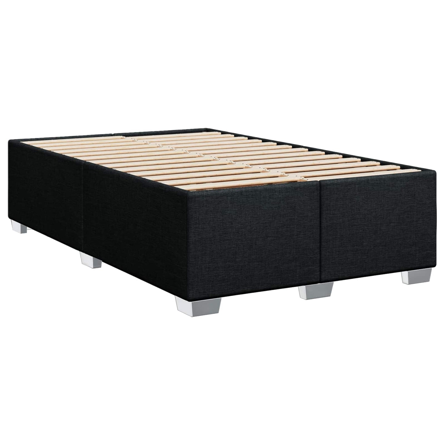 Boxspring ágy matraccal és LED-del Fekete 120 x 190 cm Szövet