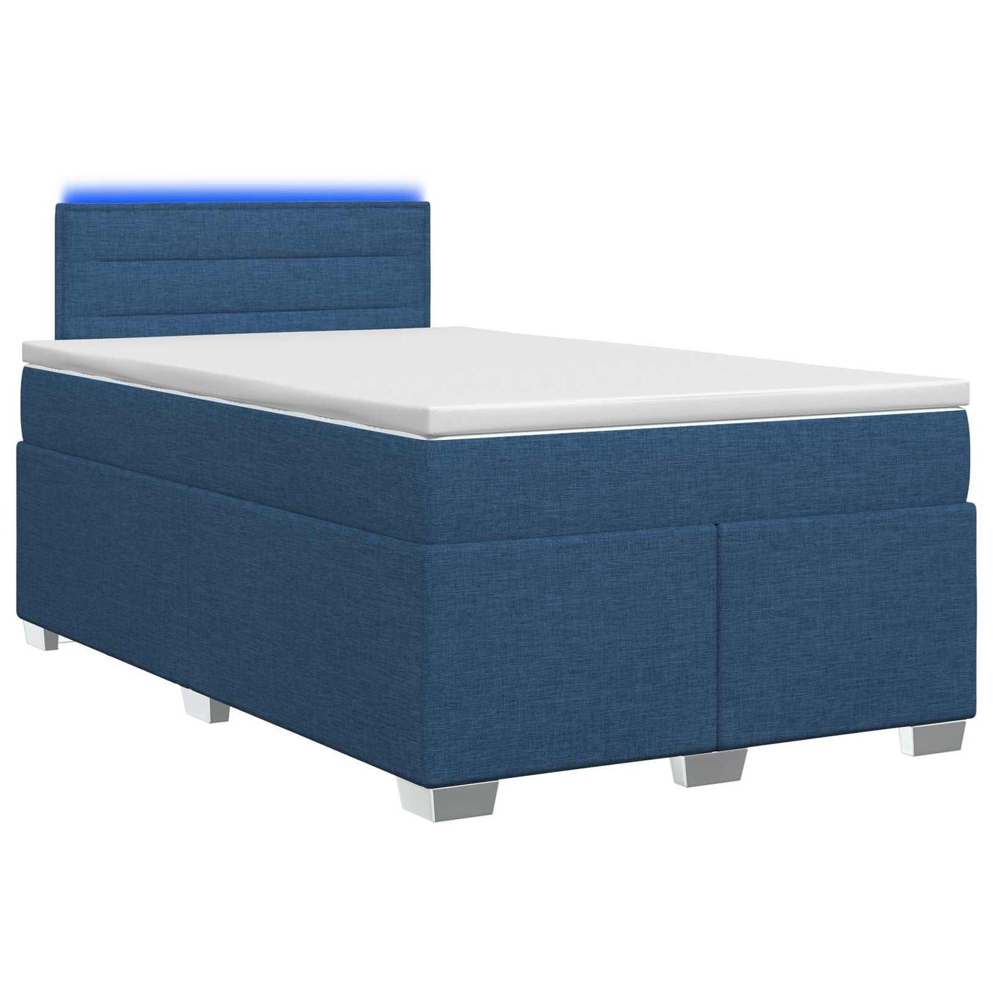 Boxspring ágy matraccal és LED-del Kék 120 x 190 cm Szövet