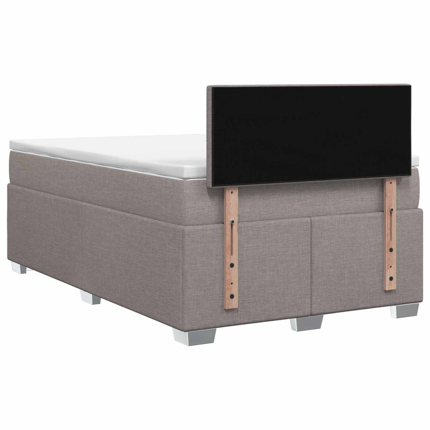Boxspring ágy matraccal és LED-del Tópszínű 120 x 190 cm Szövet