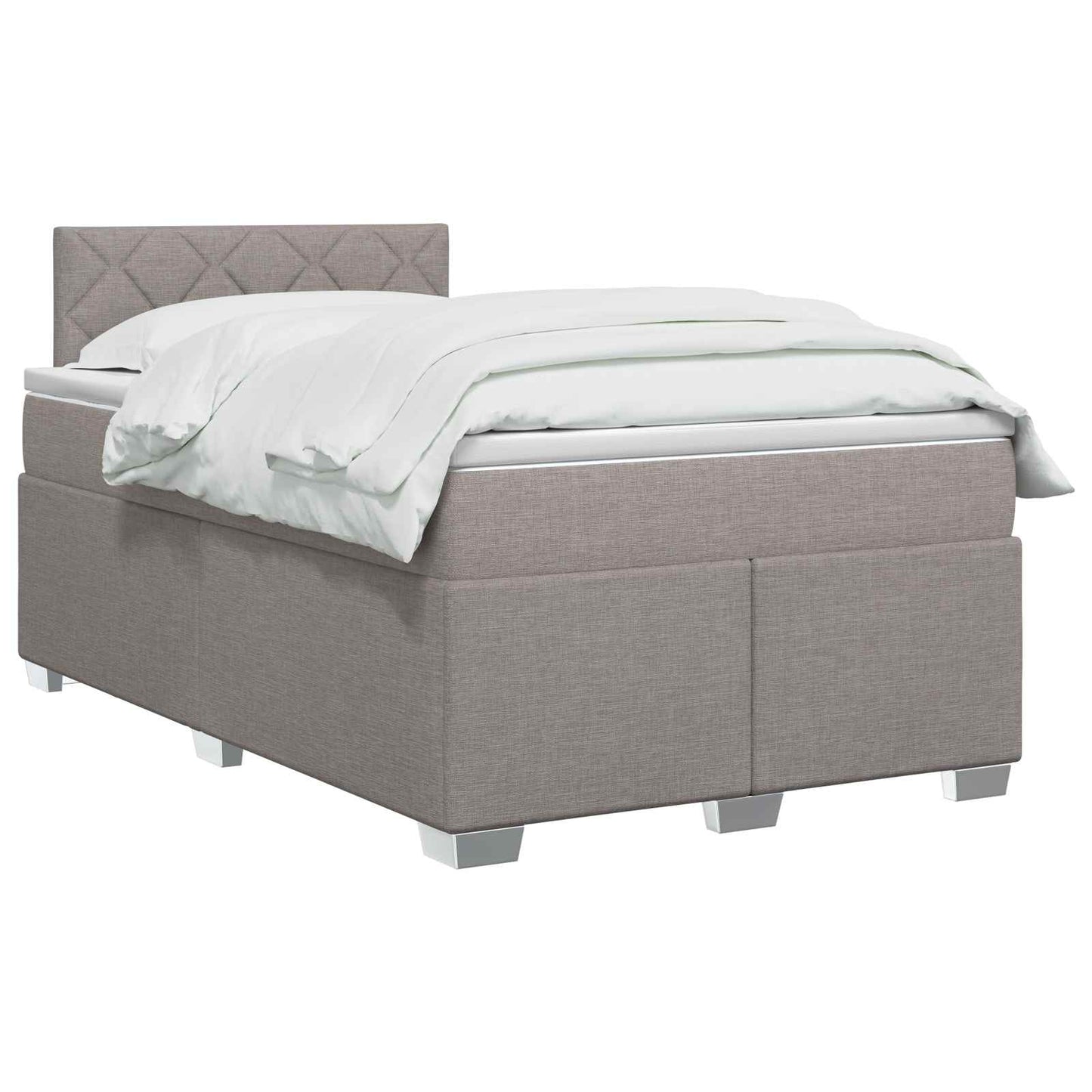 Boxspring ágy matraccal és LED-del Tópszínű 120 x 190 cm Szövet