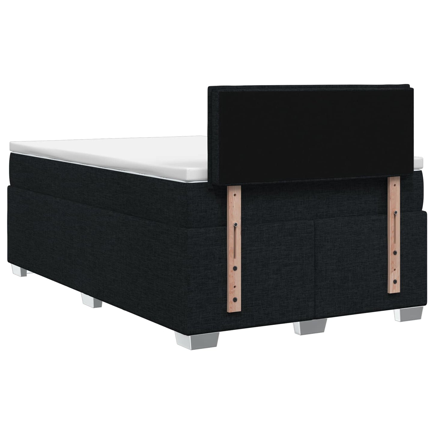 Boxspring ágy matraccal és LED-del Fekete 120 x 200 cm Szövet