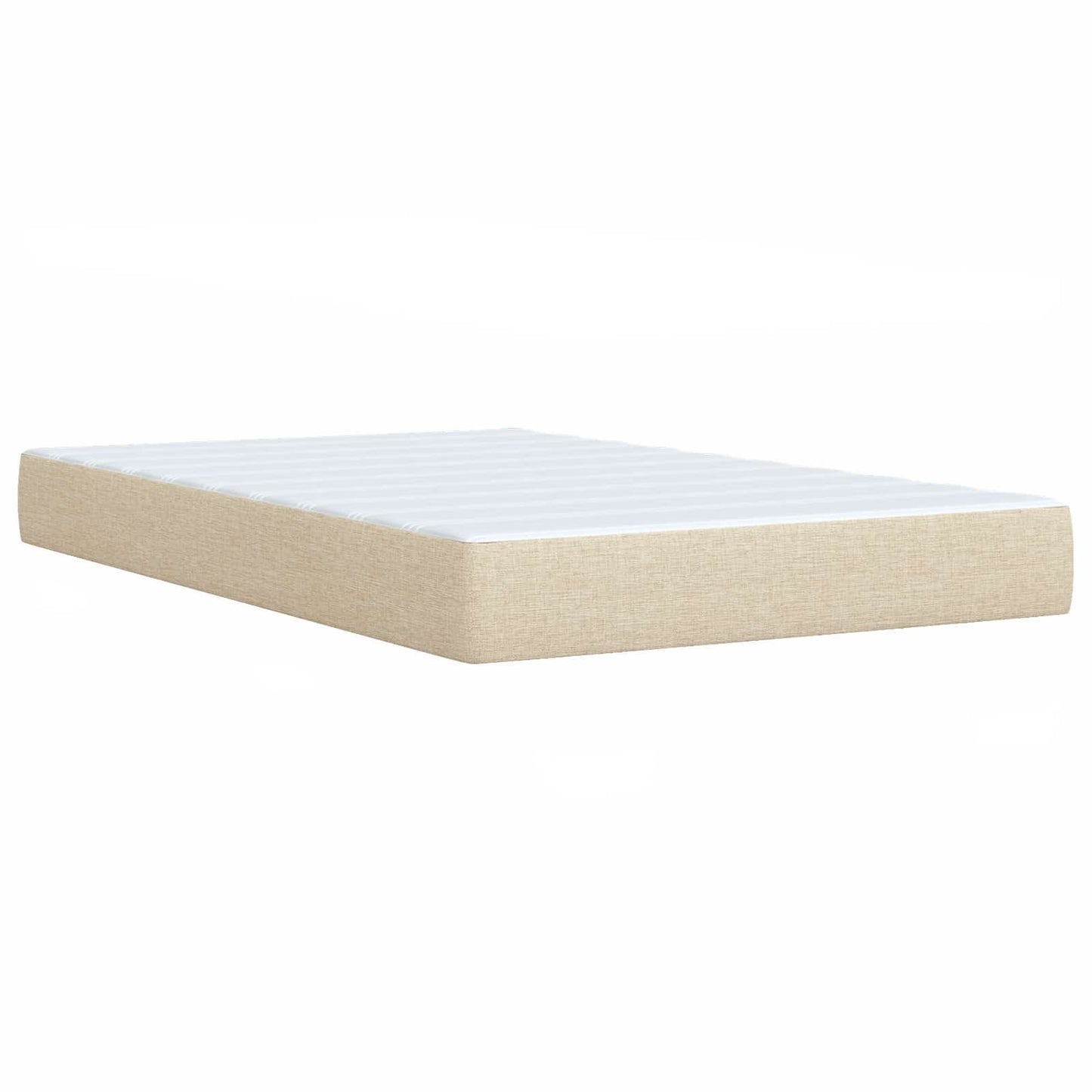 Boxspring ágy matraccal és LED-del Krémszínű 120 x 200 cm