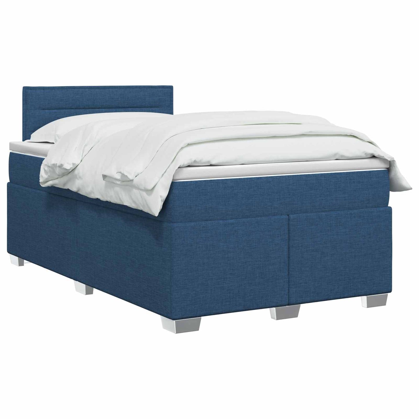 Boxspring ágy matraccal és LED-del Kék 120 x 200 cm Szövet