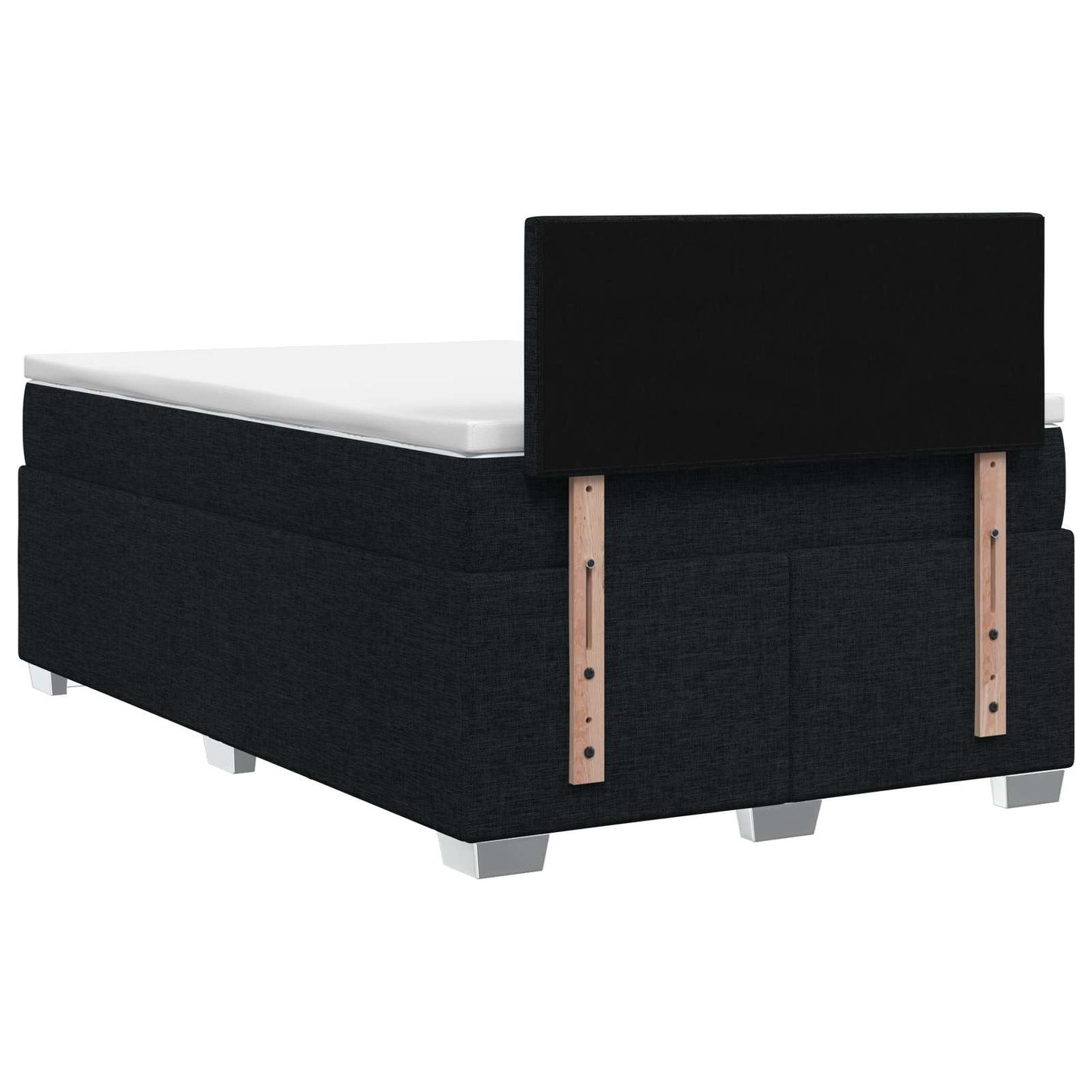 Boxspring ágy matraccal és LED-del Fekete 120 x 200 cm Szövet