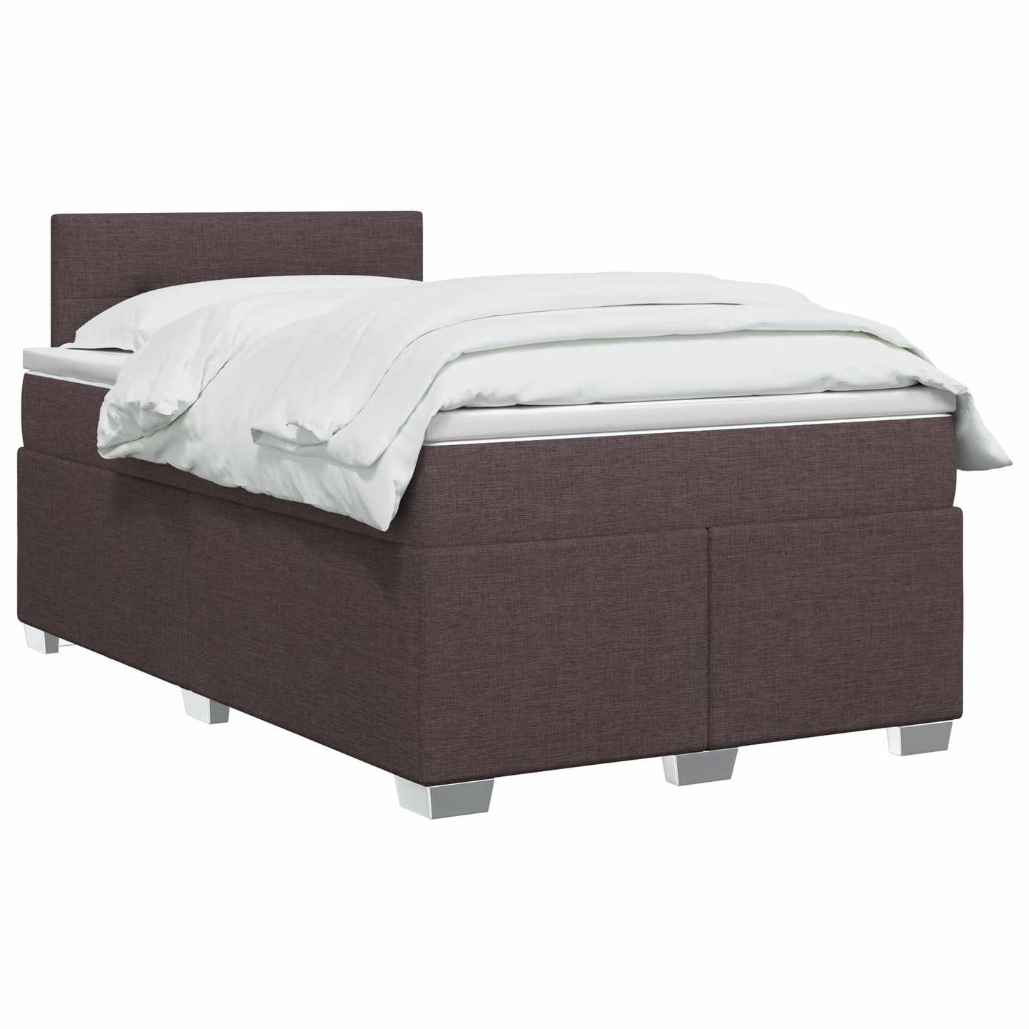 Boxspring ágy matraccal és LED-del Sötét Barna 120 x 200 cm