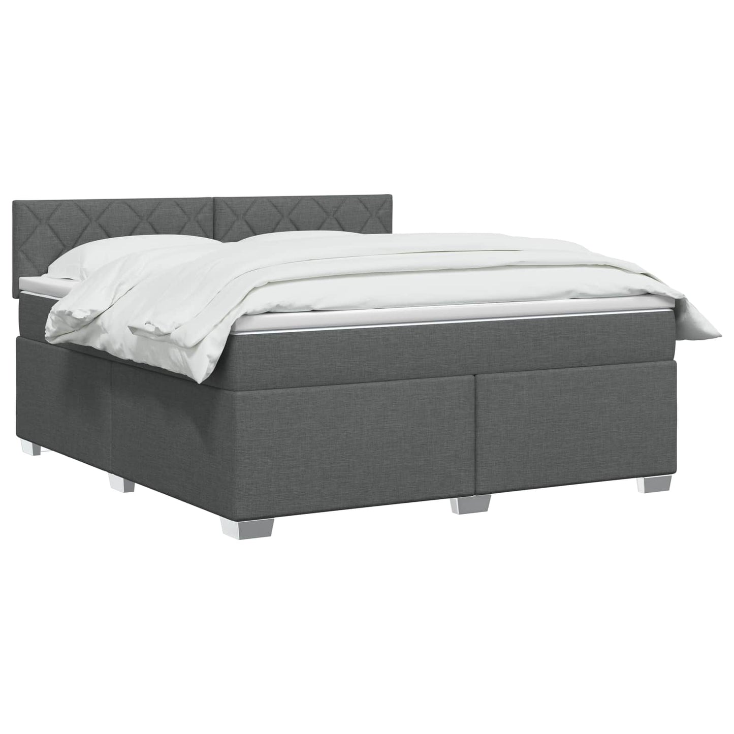 Boxspring ágy matraccal és LED-del Sötétszürke 160 x 200 cm